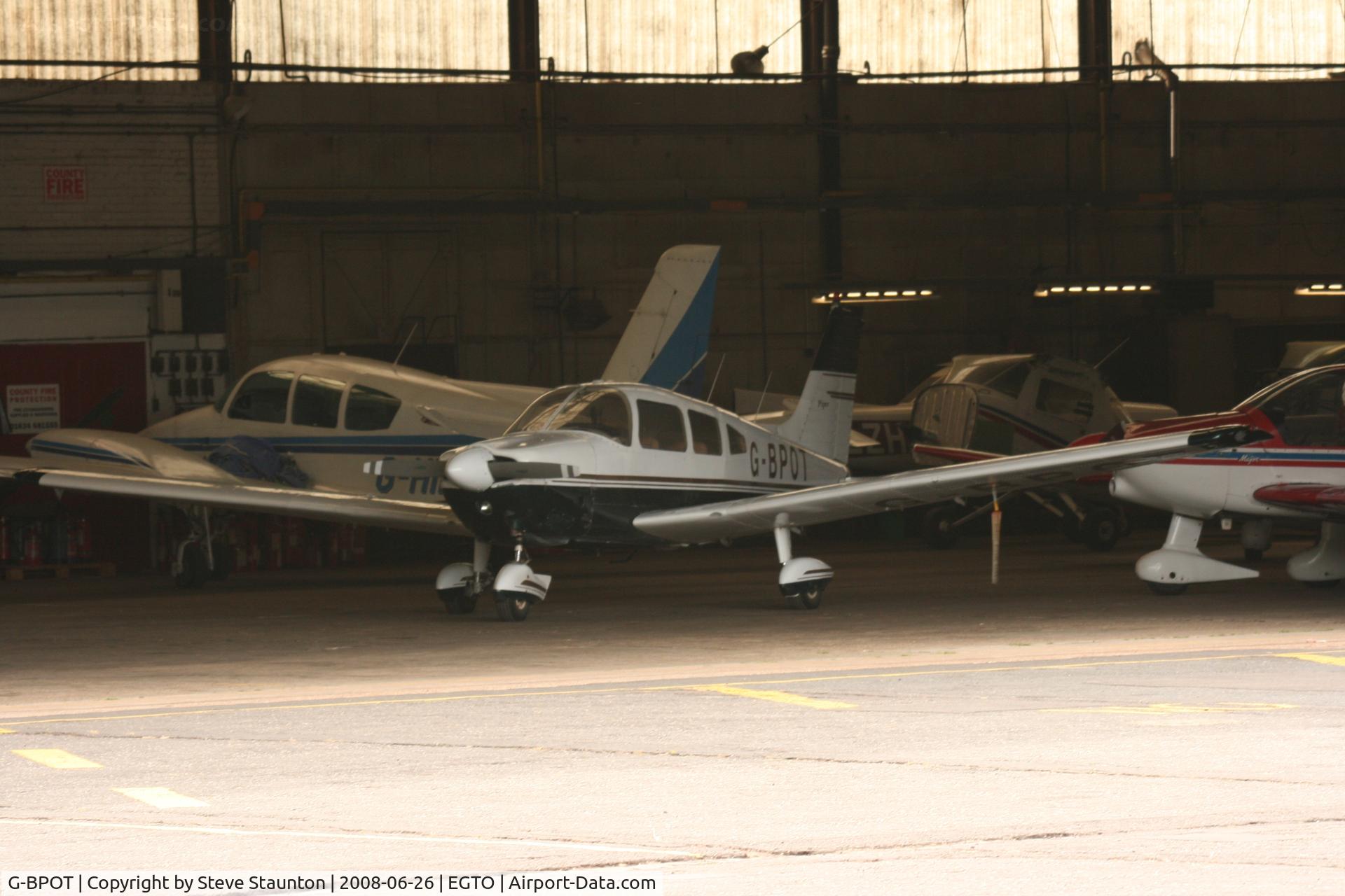 G-BPOT, 1977 Piper PA-28-181 Cherokee Archer II C/N 28-7790267, Taken at Rochester Airport 20th June 2008.