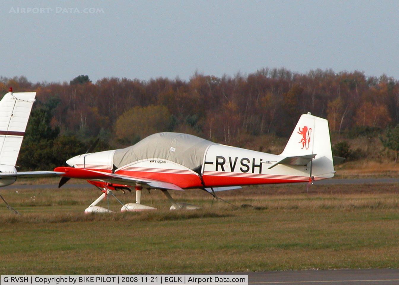 G-RVSH, 2004 Vans RV-6A C/N PFA 181A-13026, DAMAGED SOME TIME AGO WHEN THE NOSE WHEEL DROPPED INTO A HOLE