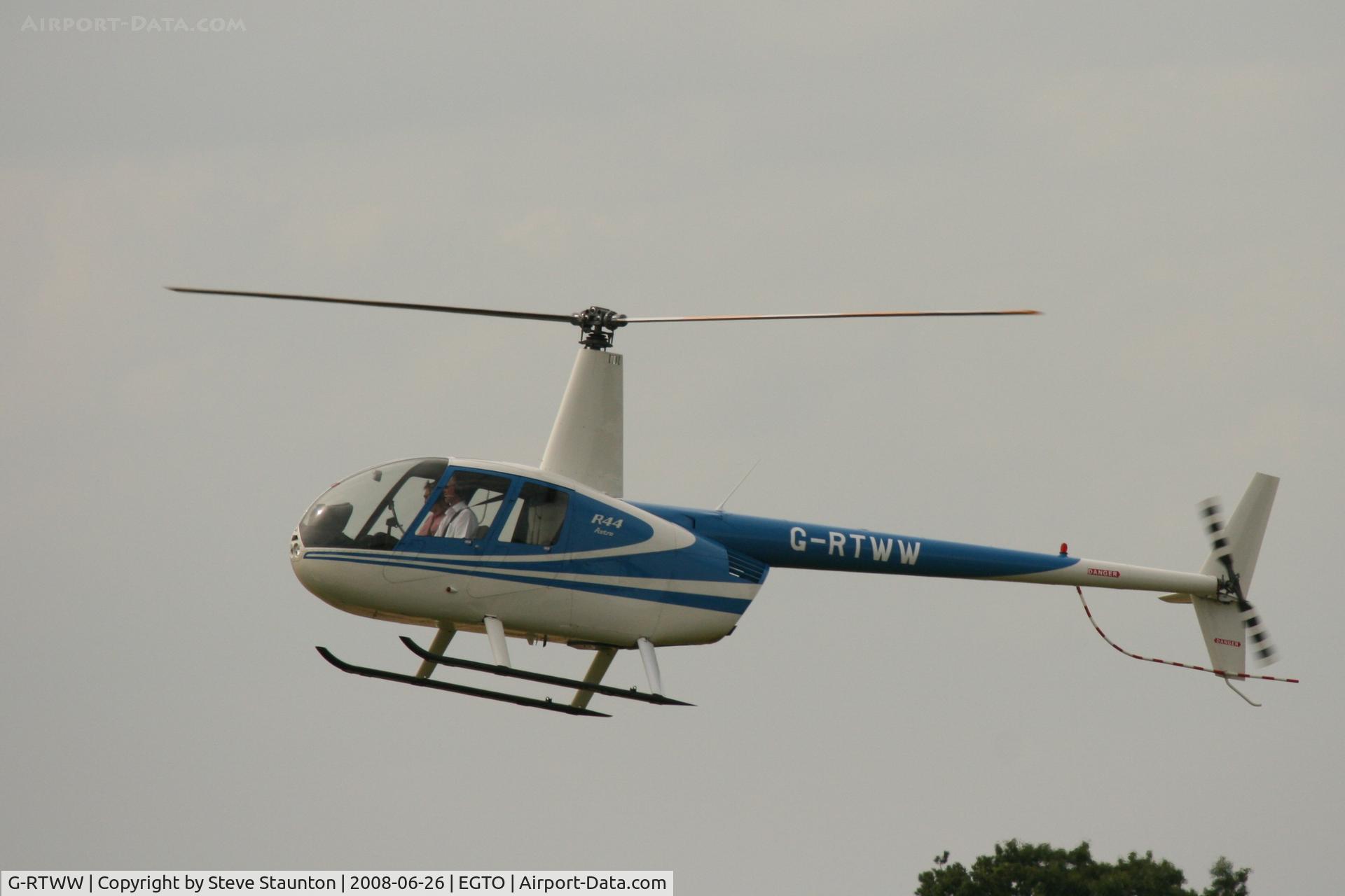 G-RTWW, 1998 Robinson R44 Astro C/N 0438, Taken at Rochester Airport 20th June 2008.