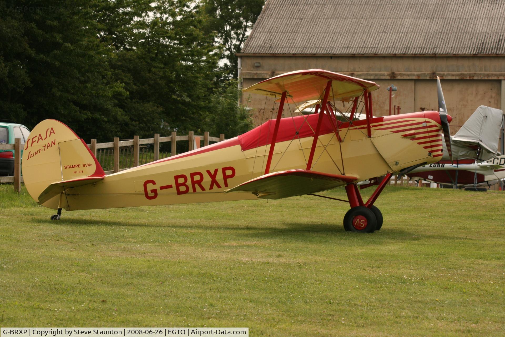 G-BRXP, 1948 Stampe-Vertongen SV-4C C/N 678, Taken at Rochester Airport 20th June 2008.