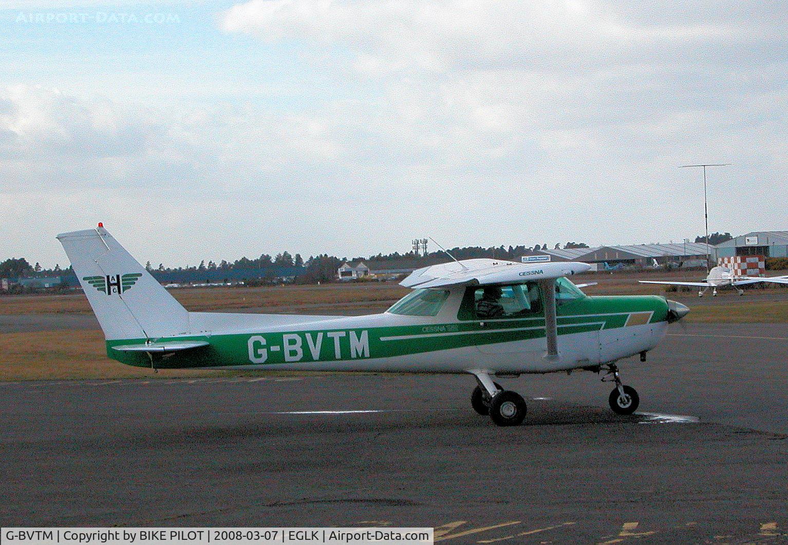 G-BVTM, 1981 Reims Cessna F152 C/N 1827, VISITOR FROM HALTON AEROPLANE CLUB ABOUT TO DEPART AFTER A SHORT STOP