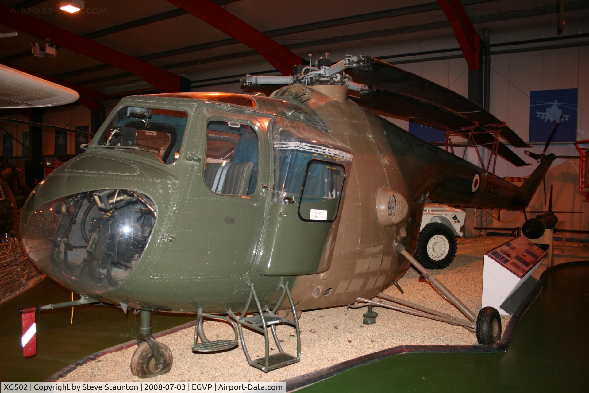 XG502, Bristol 171 Sycamore HR.14 C/N 13247, Taken at the Museum of Army Flying, Middle Wallop July 2008.