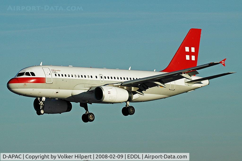 D-APAC, 2002 Airbus A319-132 C/N 1727, Private Air