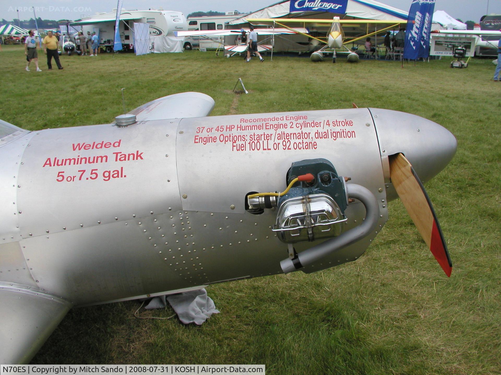 N70ES, 2008 Hummel Ultracruiser C/N 533, EAA AirVenture 2008.