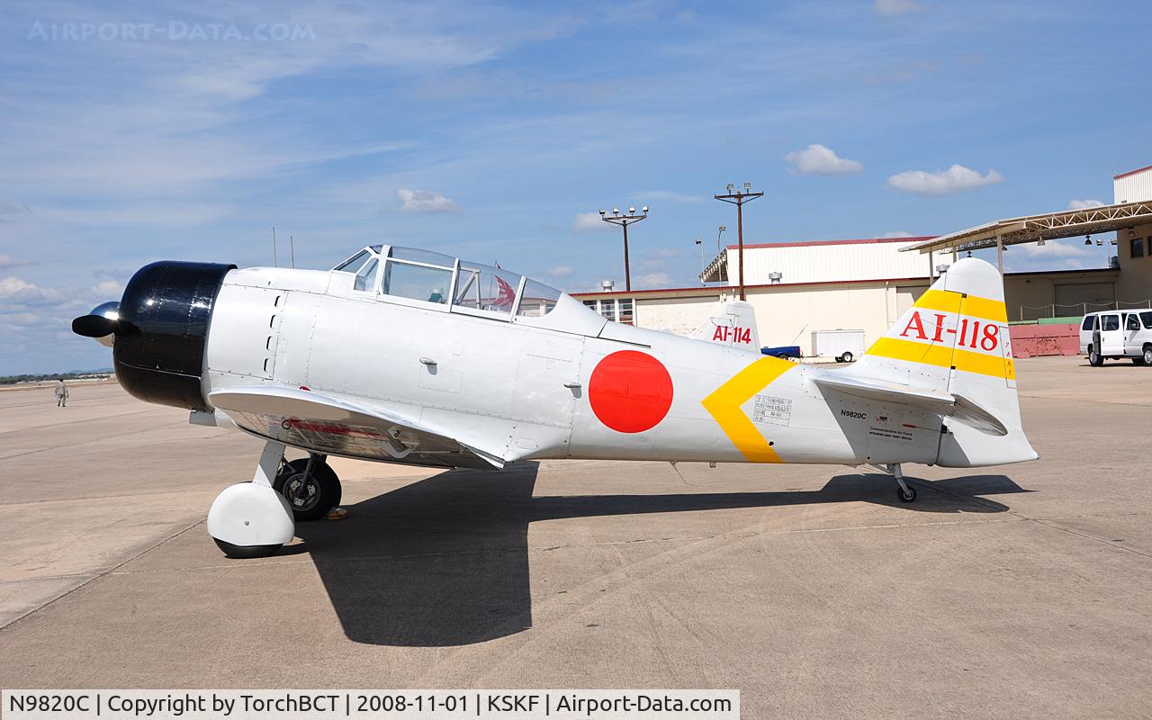 N9820C, 1945 North American SNJ-6 Texan C/N 121-43036, Tora Tora Tora Replica Zero at Lackland Airshow 2008