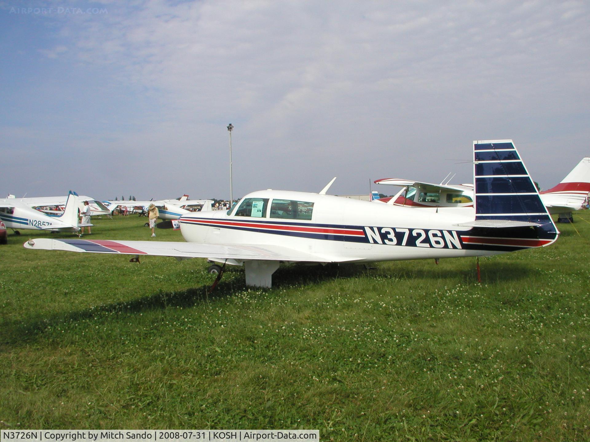 N3726N, 1968 Mooney M-20G Statesman C/N 680051, EAA AirVenture 2008.