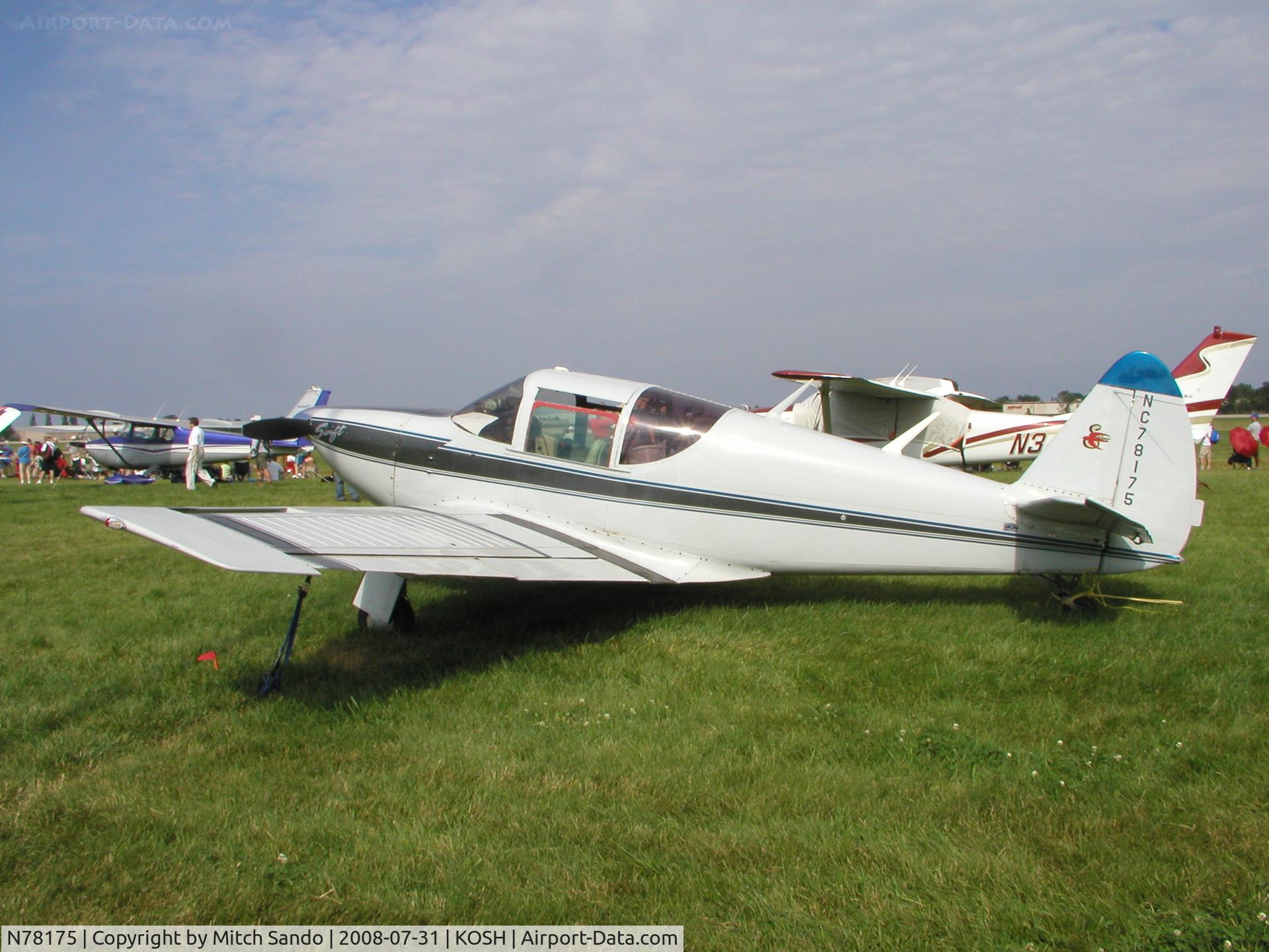 N78175, 1946 Globe GC-1B Swift C/N 2175, EAA AirVenture 2008.