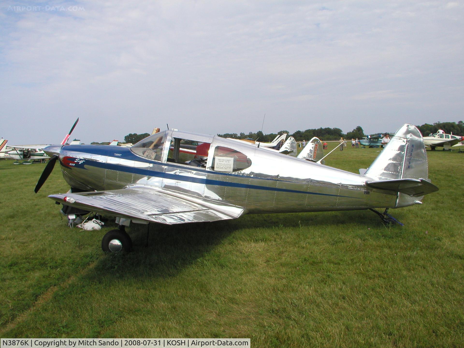 N3876K, 1948 Temco GC-1B Swift C/N 3576, EAA AirVenture 2008.