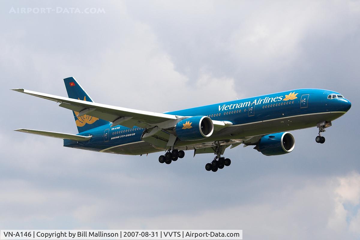 VN-A146, 2004 Boeing 777-26KER C/N 33504, Unusual, in that I have photographed this a/c in 3 different countries = Australia (YSSY), Vietnam (VVTS) and also here in New Zealand (NZCH)