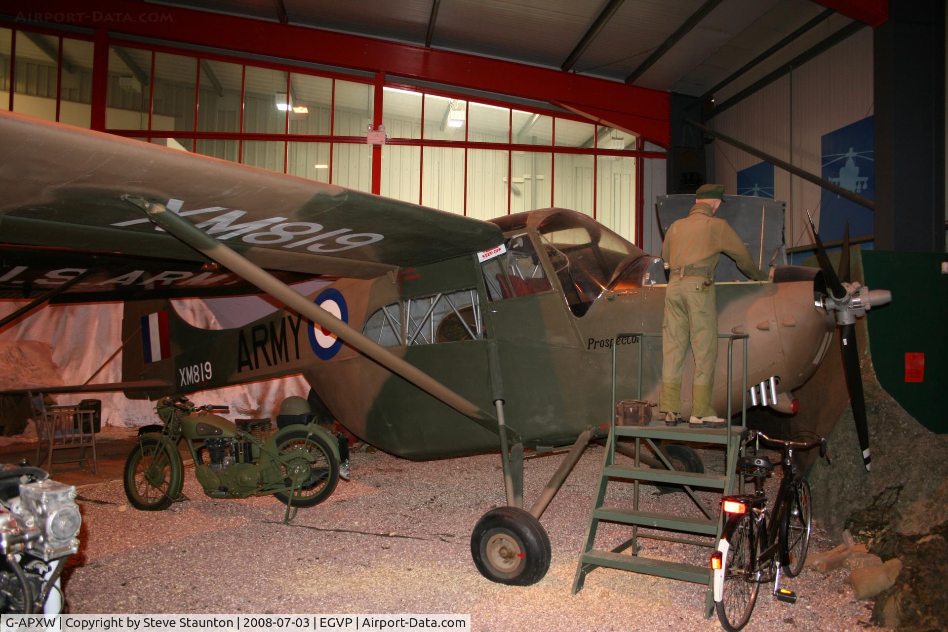 G-APXW, 1958 Edgar Percival EP-9 Prospector C/N 43, Taken at the Museum of Army Flying, Middle Wallop July 2008.
