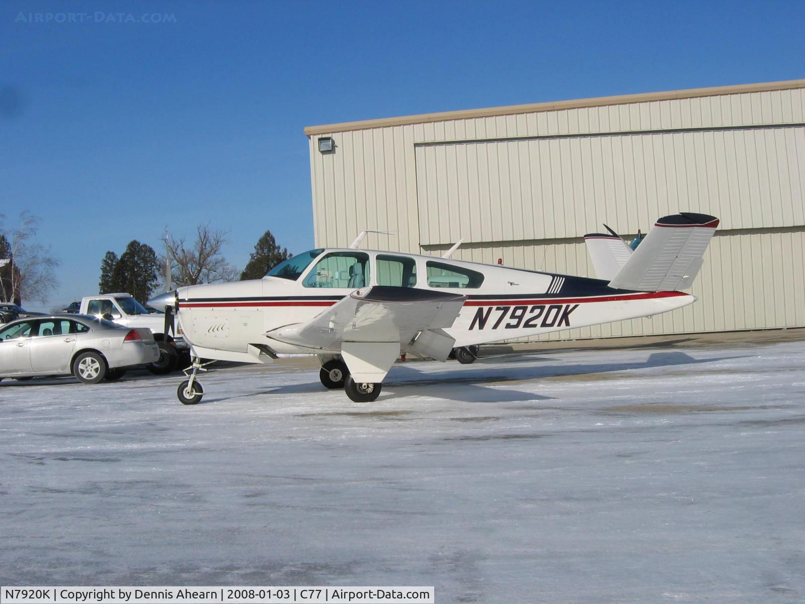 N7920K, 1964 Beech S35 Bonanza C/N D-7413, Beech Bonanza, Poplar Grove,IL