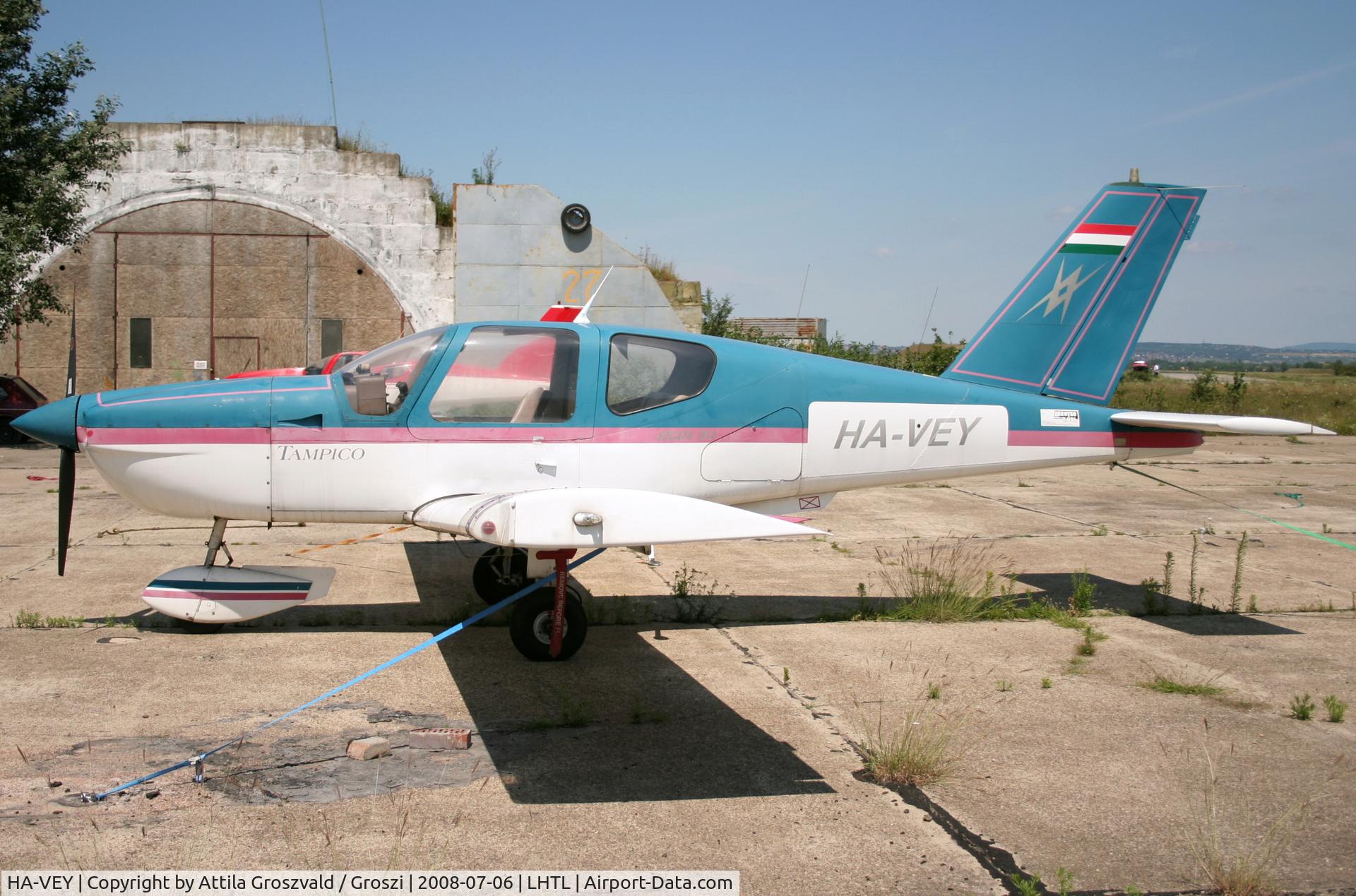 HA-VEY, 1982 Socata TB-9 Tampico C/N 244, Tököl airport, Hungary. Hangar number 27.