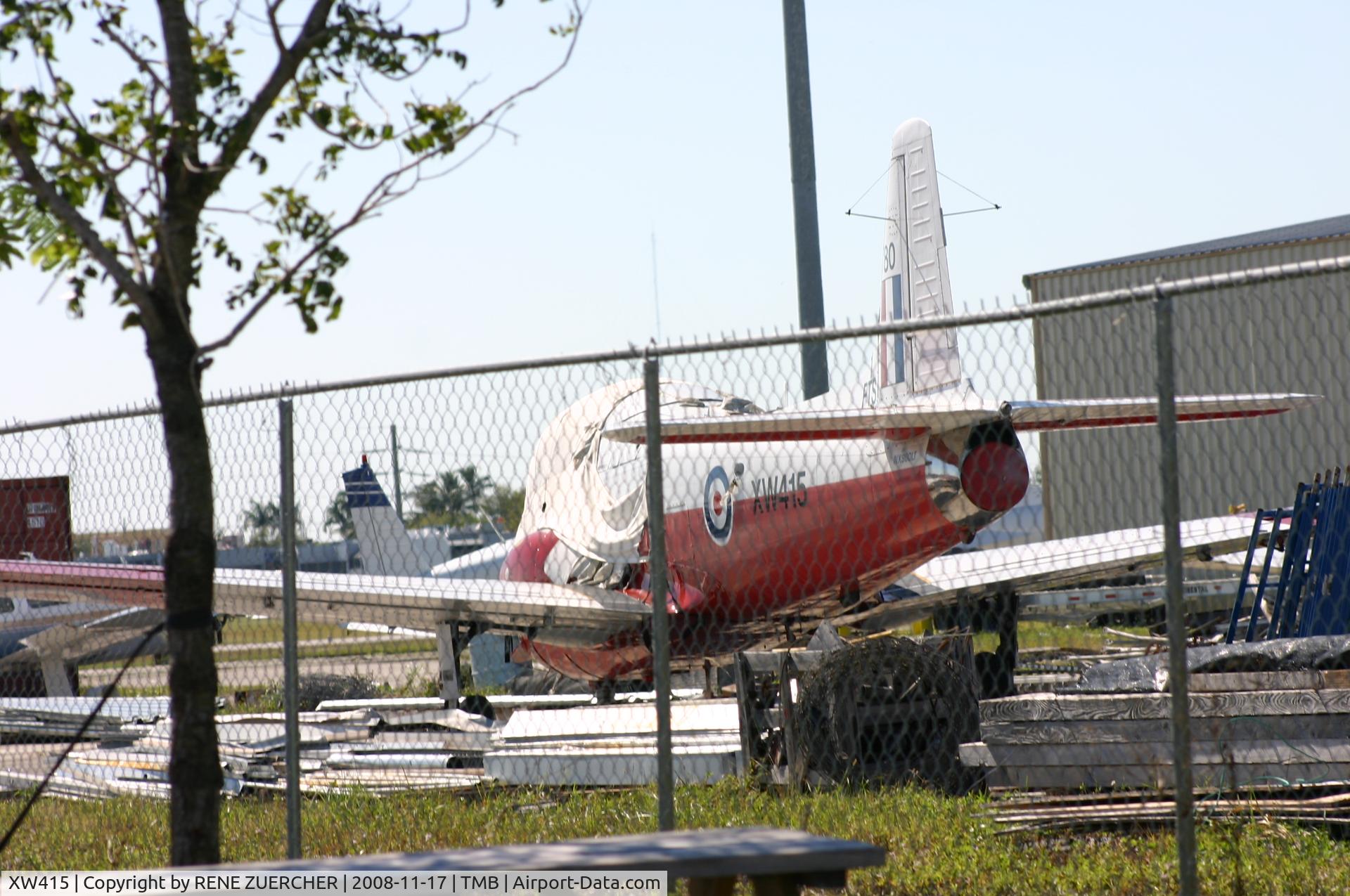 XW415, 1972 BAC 84 Jet Provost T.5A C/N EEP/JP/1037, ONT THE LEFT SIDE SHORTLY AFTER ENTERING AIRPORT