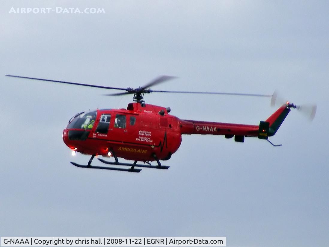 G-NAAA, 1993 MBB Bo-105DBS-4 C/N S-34/912, North Wales Air Ambulance operated by Bond Air Services. Previous ID: G-BUTN
