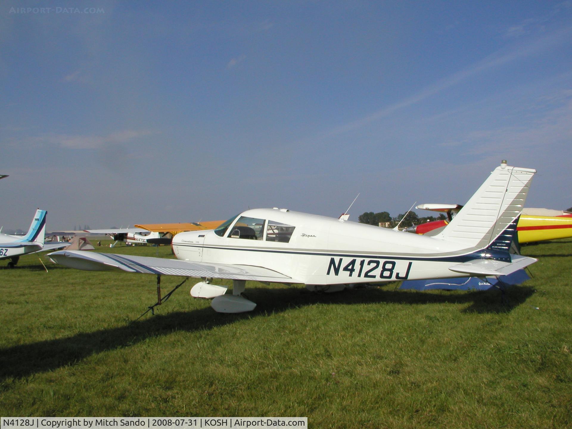 N4128J, 1967 Piper PA-28-140 C/N 28-22449, EAA AirVenture 2008.