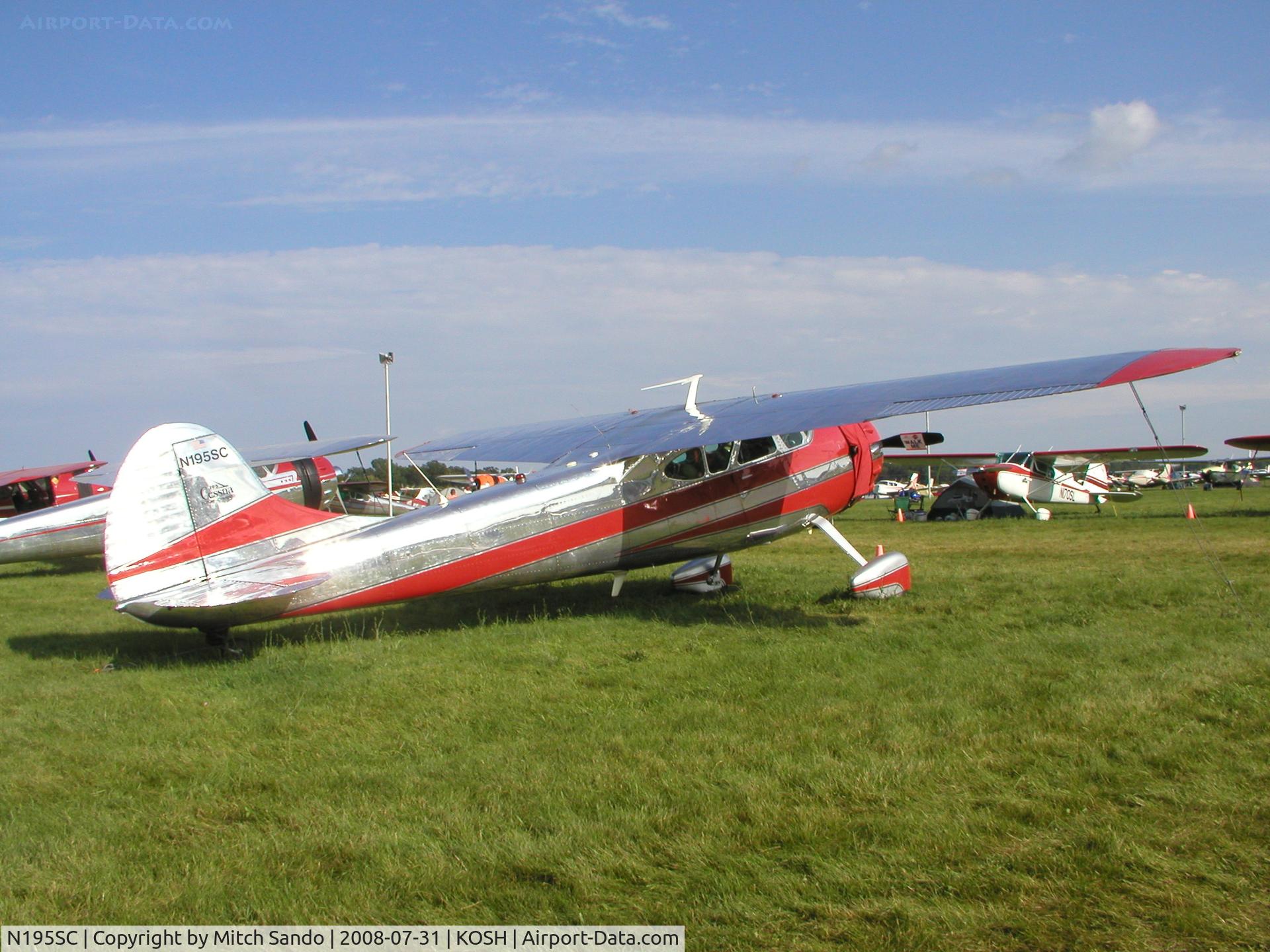 N195SC, 1949 Cessna 195 C/N 7402, EAA AirVenture 2008.