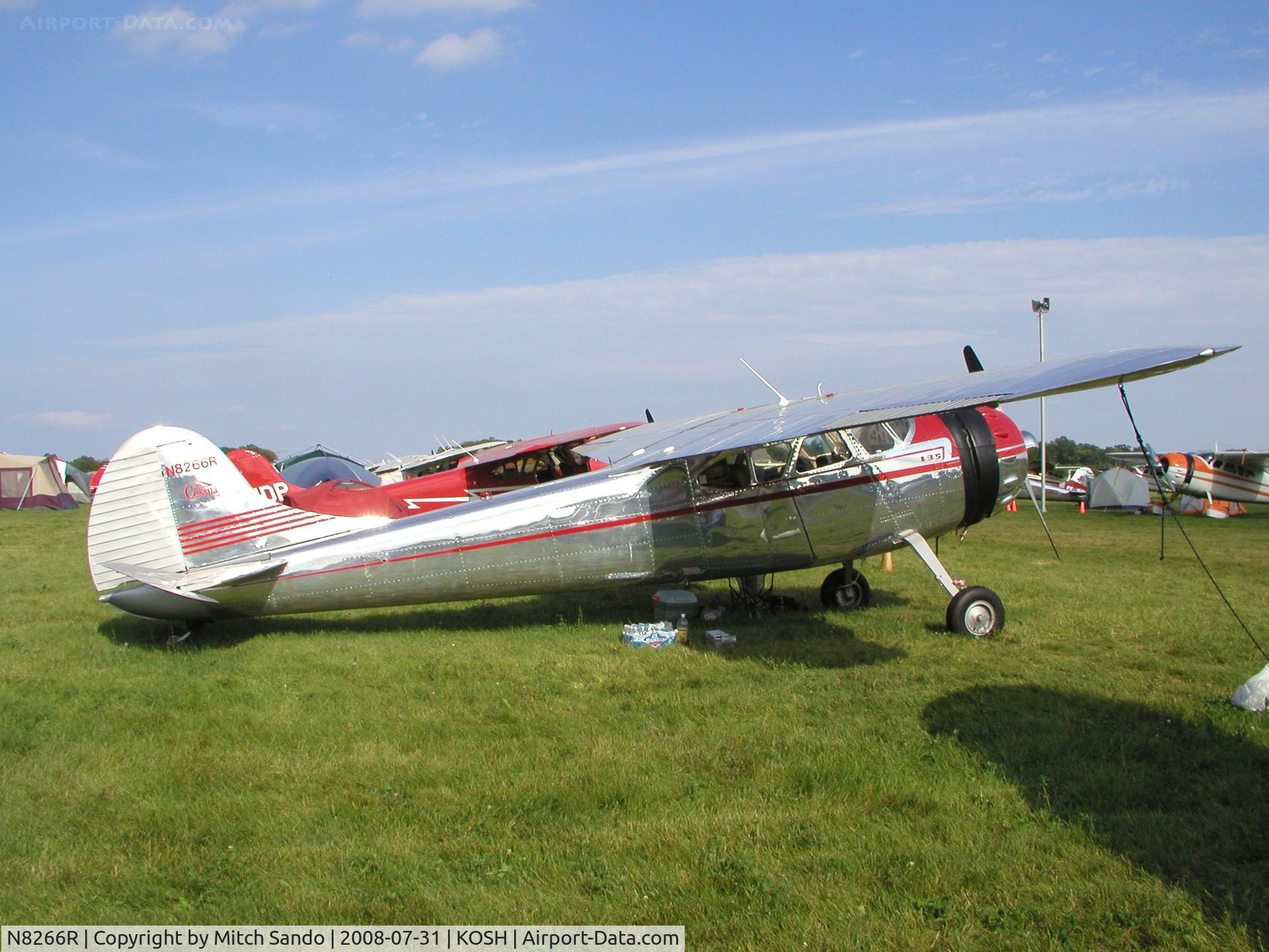 N8266R, 1949 Cessna 195 C/N 7550, EAA AirVenture 2008.