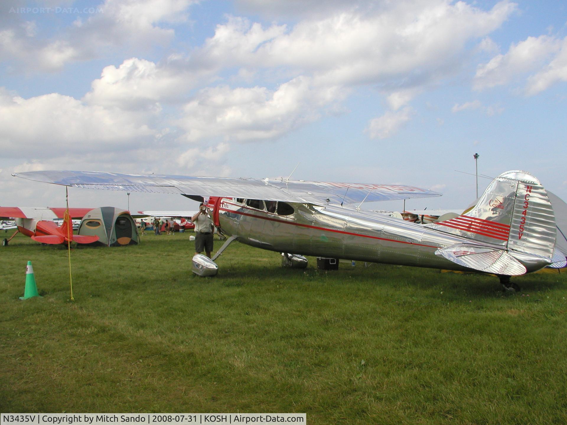 N3435V, 1948 Cessna 195 C/N 7120, EAA AirVenture 2008.