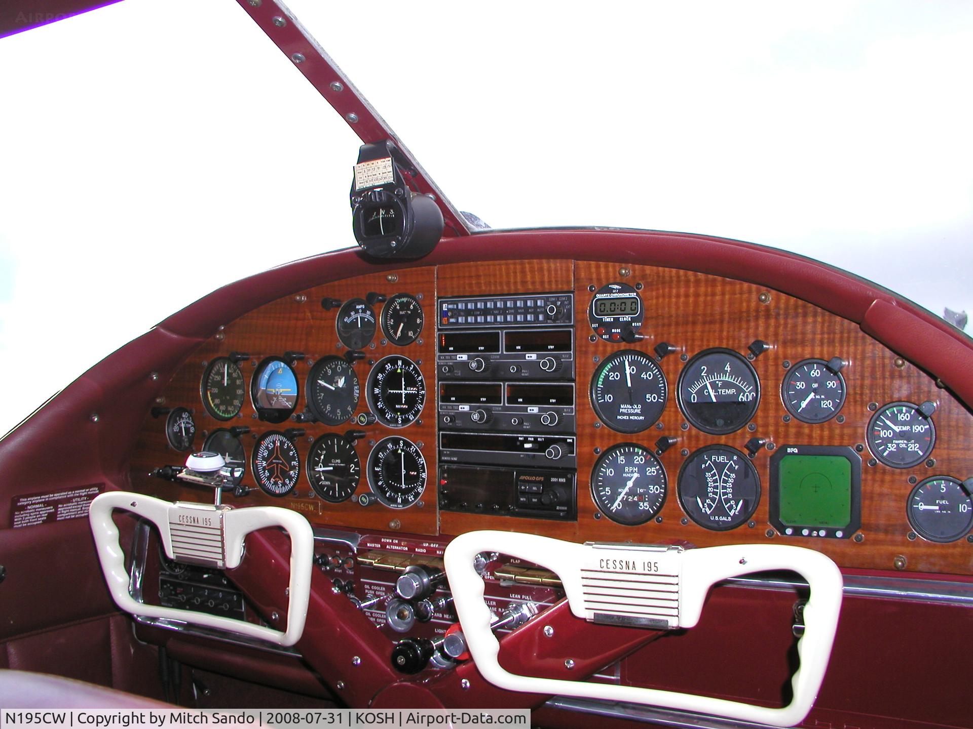 N195CW, 1954 Cessna 195B Businessliner C/N 16174, EAA AirVenture 2008.