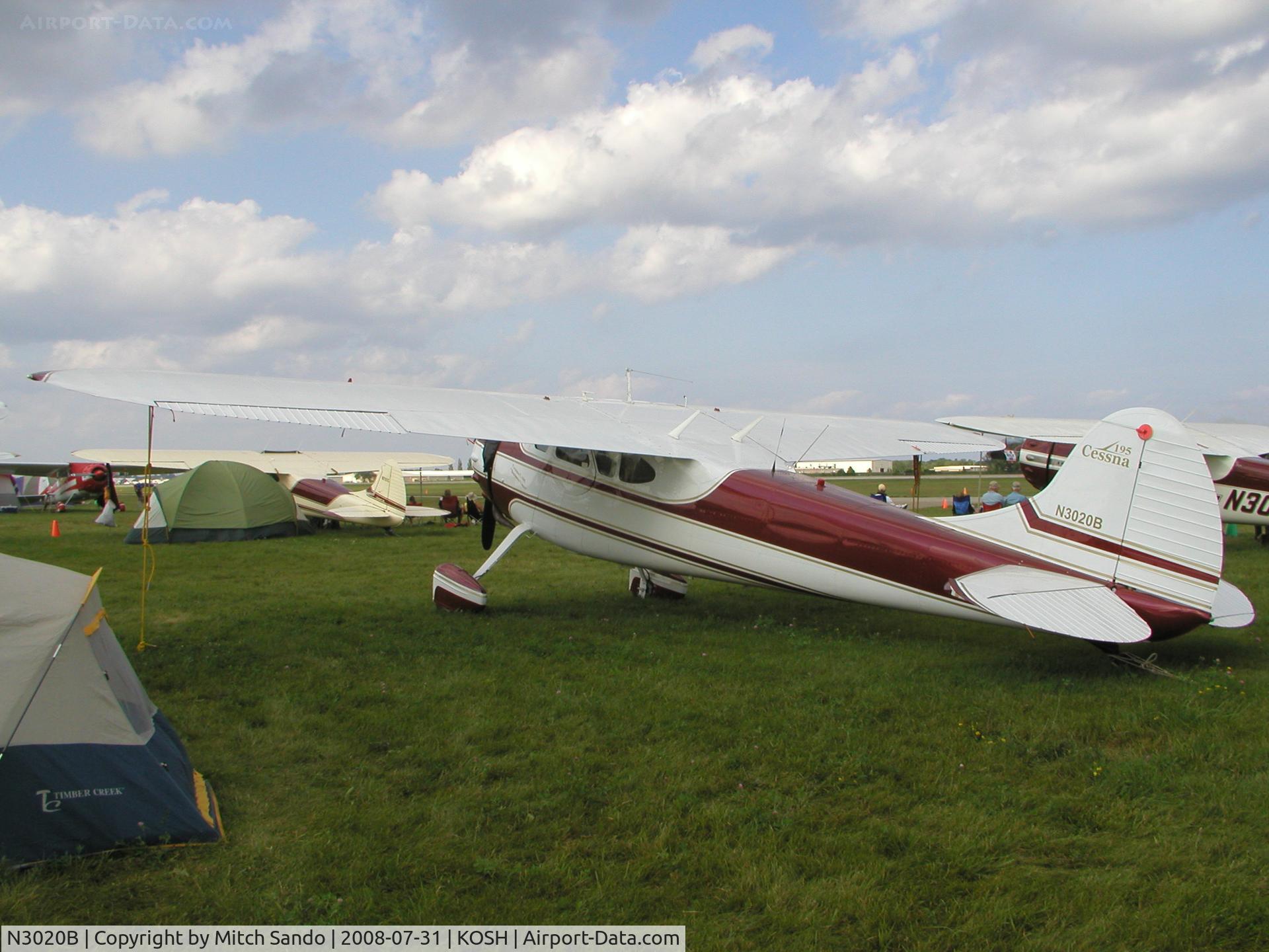 N3020B, 1952 Cessna 195 C/N 7903, EAA AirVenture 2008.