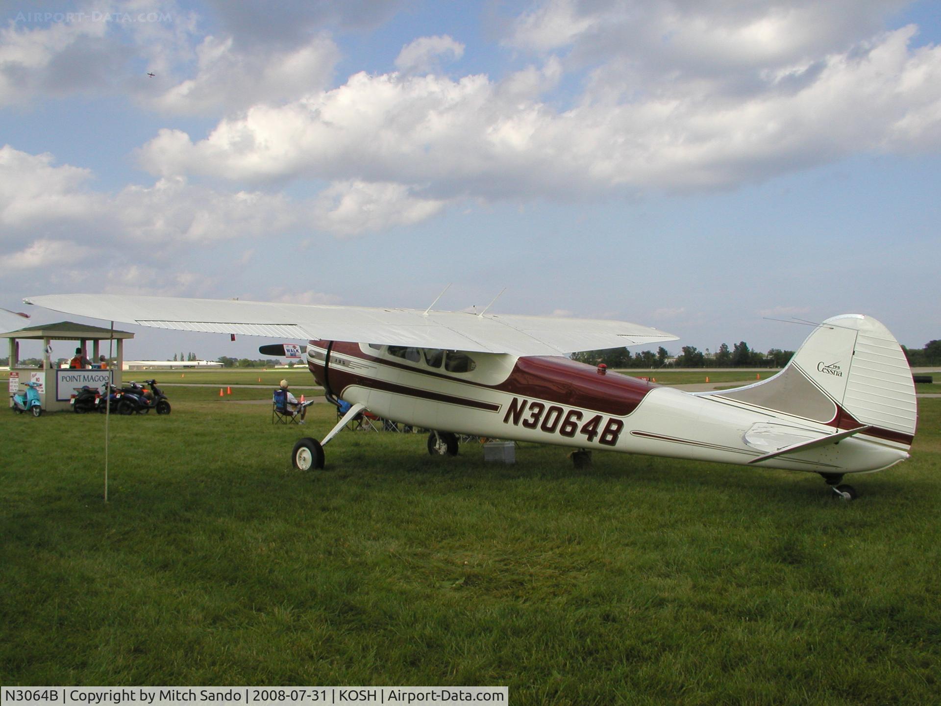 N3064B, 1952 Cessna 195B Businessliner C/N 7947, EAA AirVenture 2008.