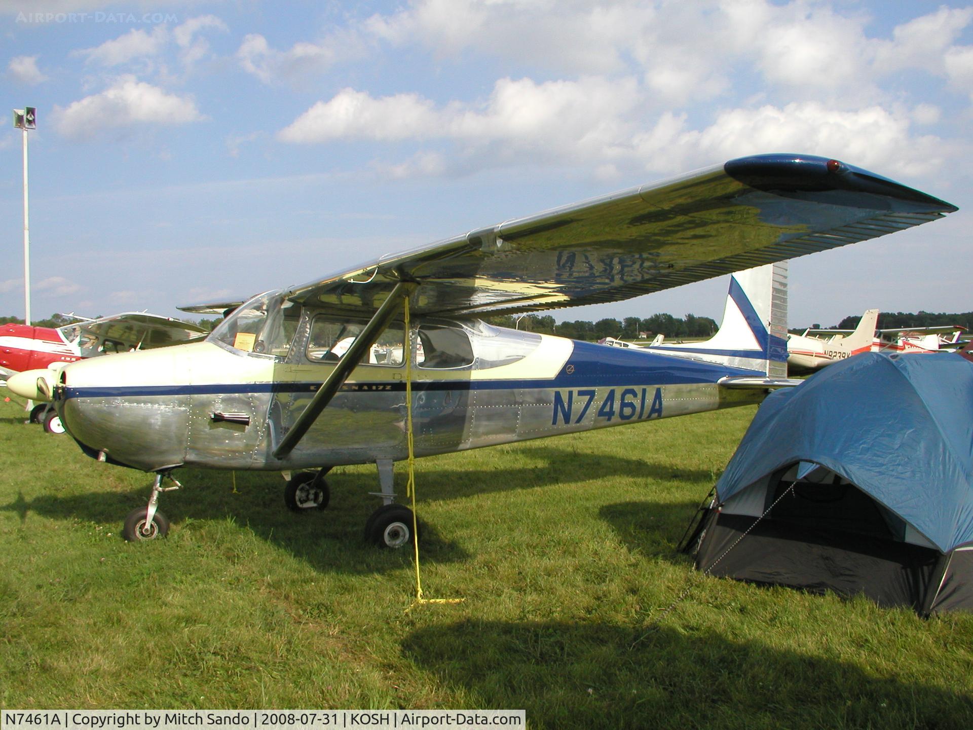 N7461A, 1956 Cessna 172 C/N 29561, EAA AirVenture 2008.