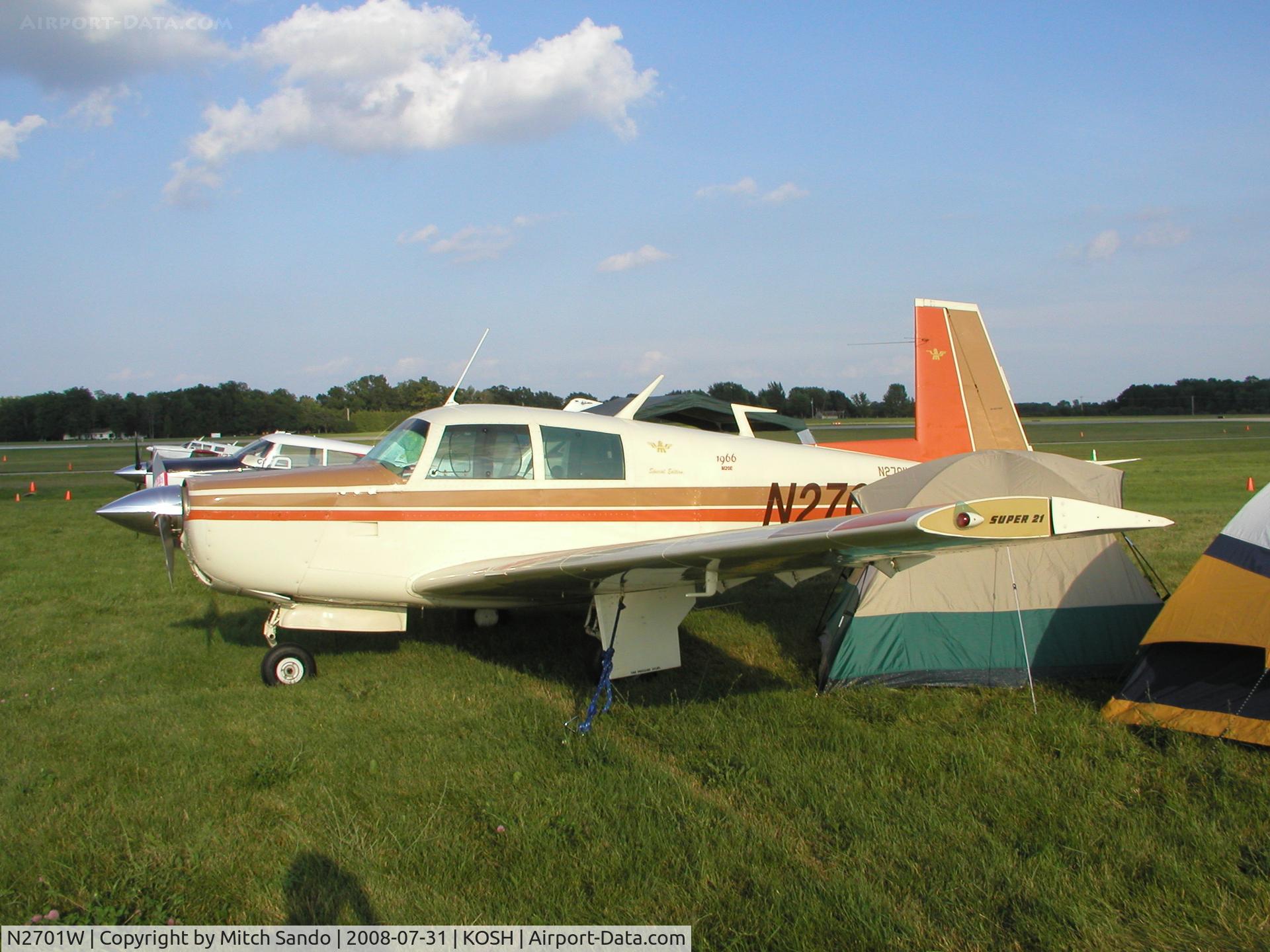 N2701W, 1966 Mooney M20E C/N 1016, EAA AirVenture 2008.