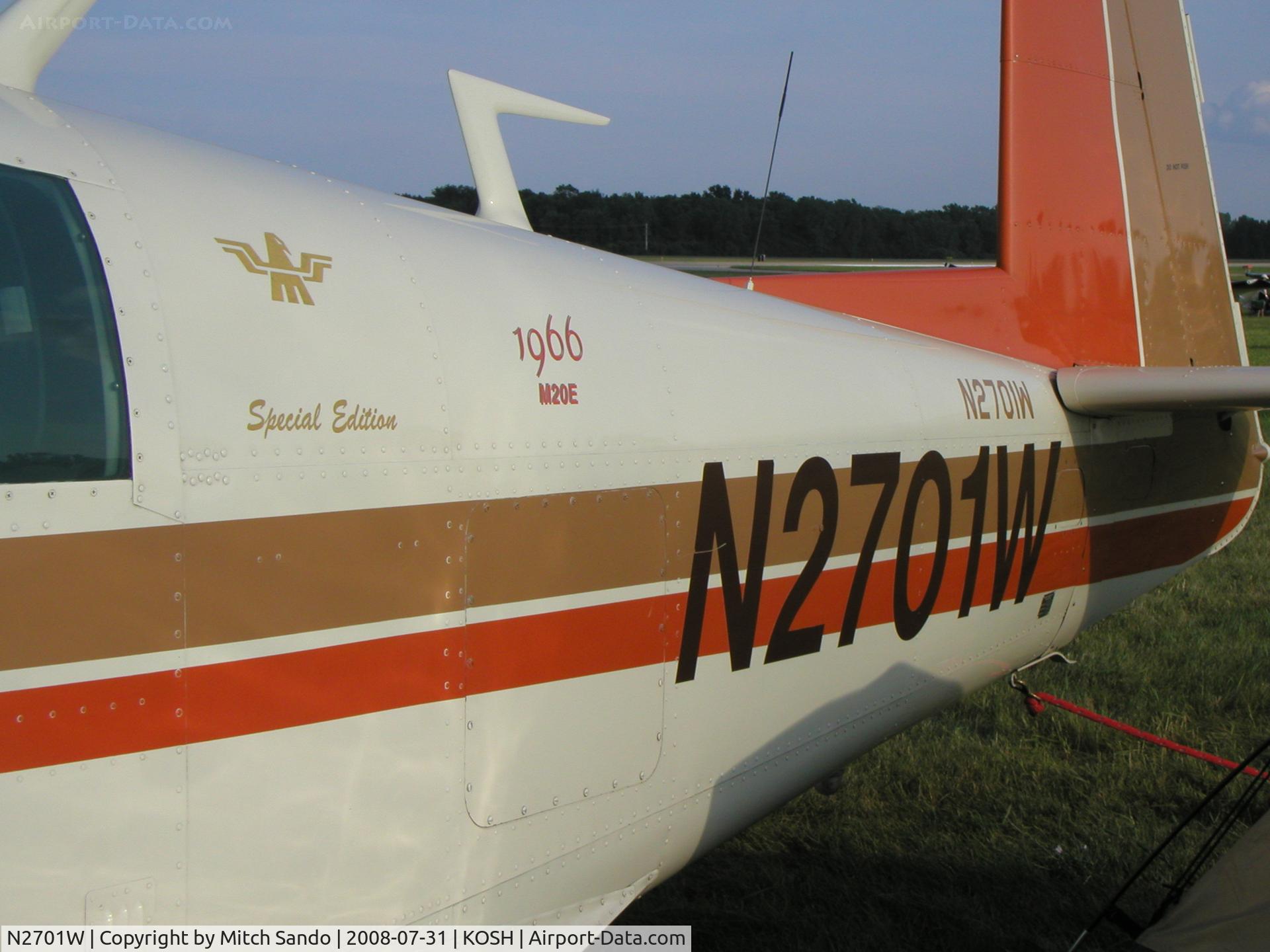 N2701W, 1966 Mooney M20E C/N 1016, EAA AirVenture 2008.