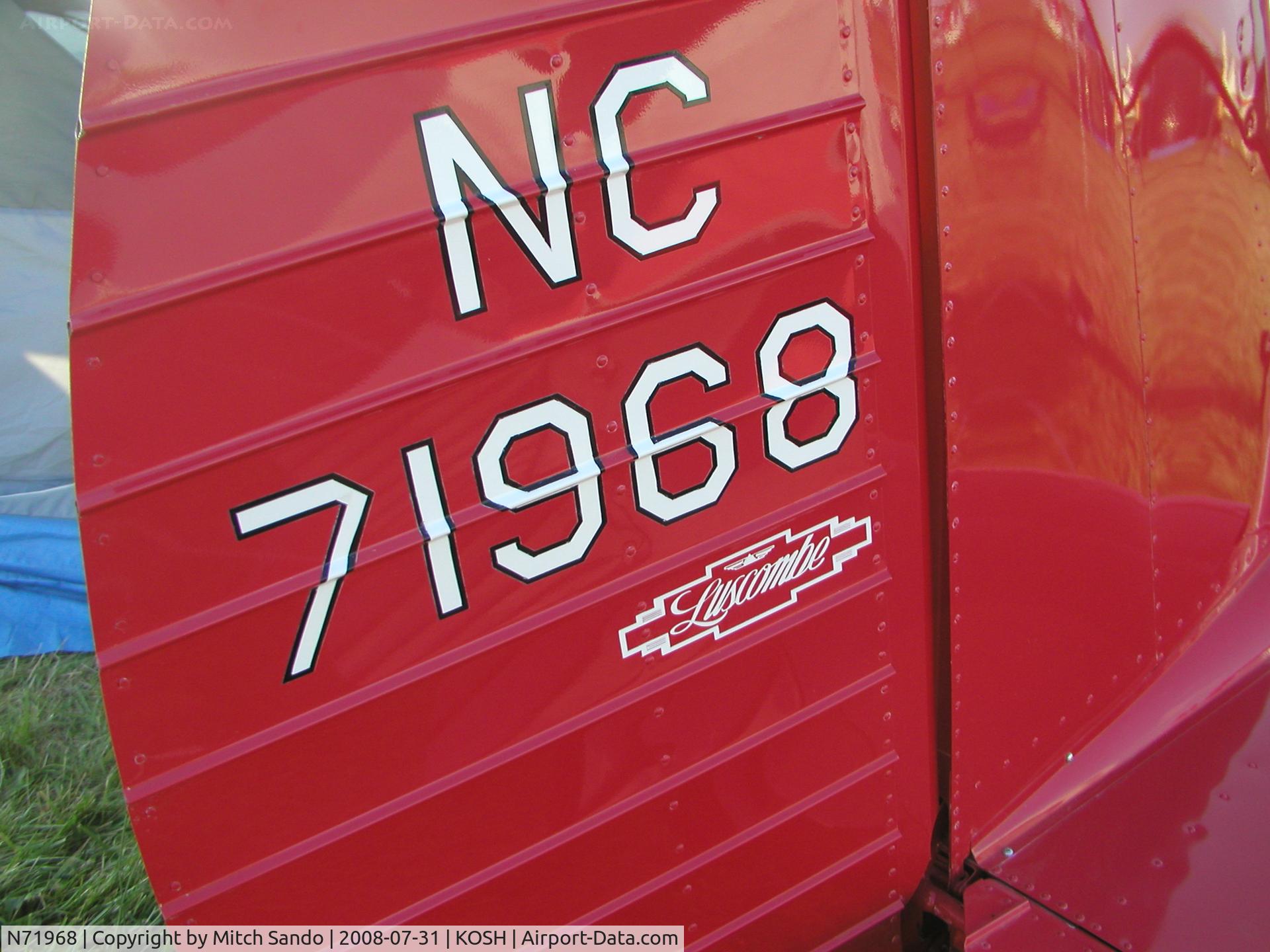 N71968, 1946 Luscombe 8A C/N 3395, EAA AirVenture 2008.