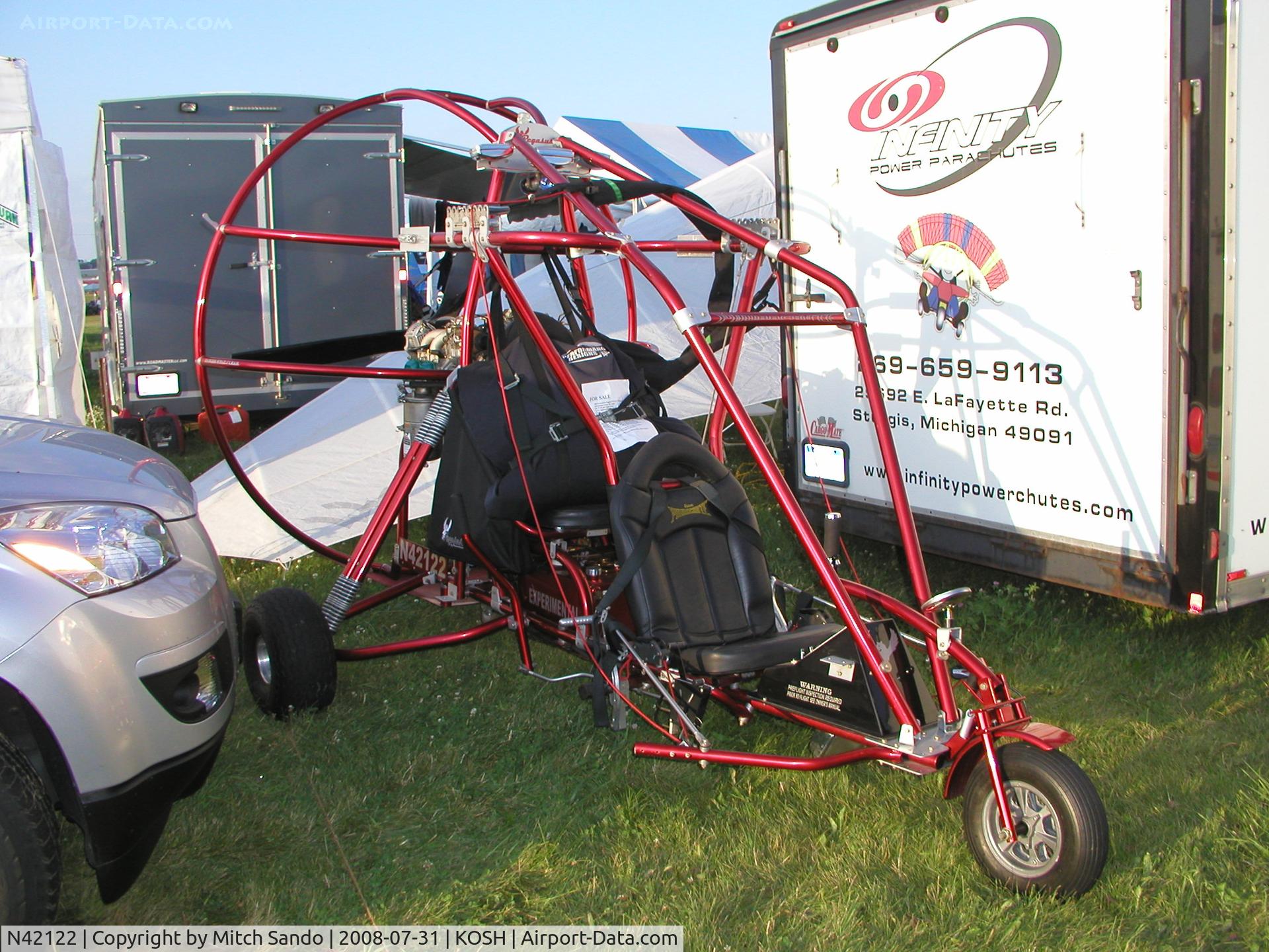 N42122, 2003 Powrachute Corp PEGASUS C/N A002ULS, EAA AirVenture 2008.