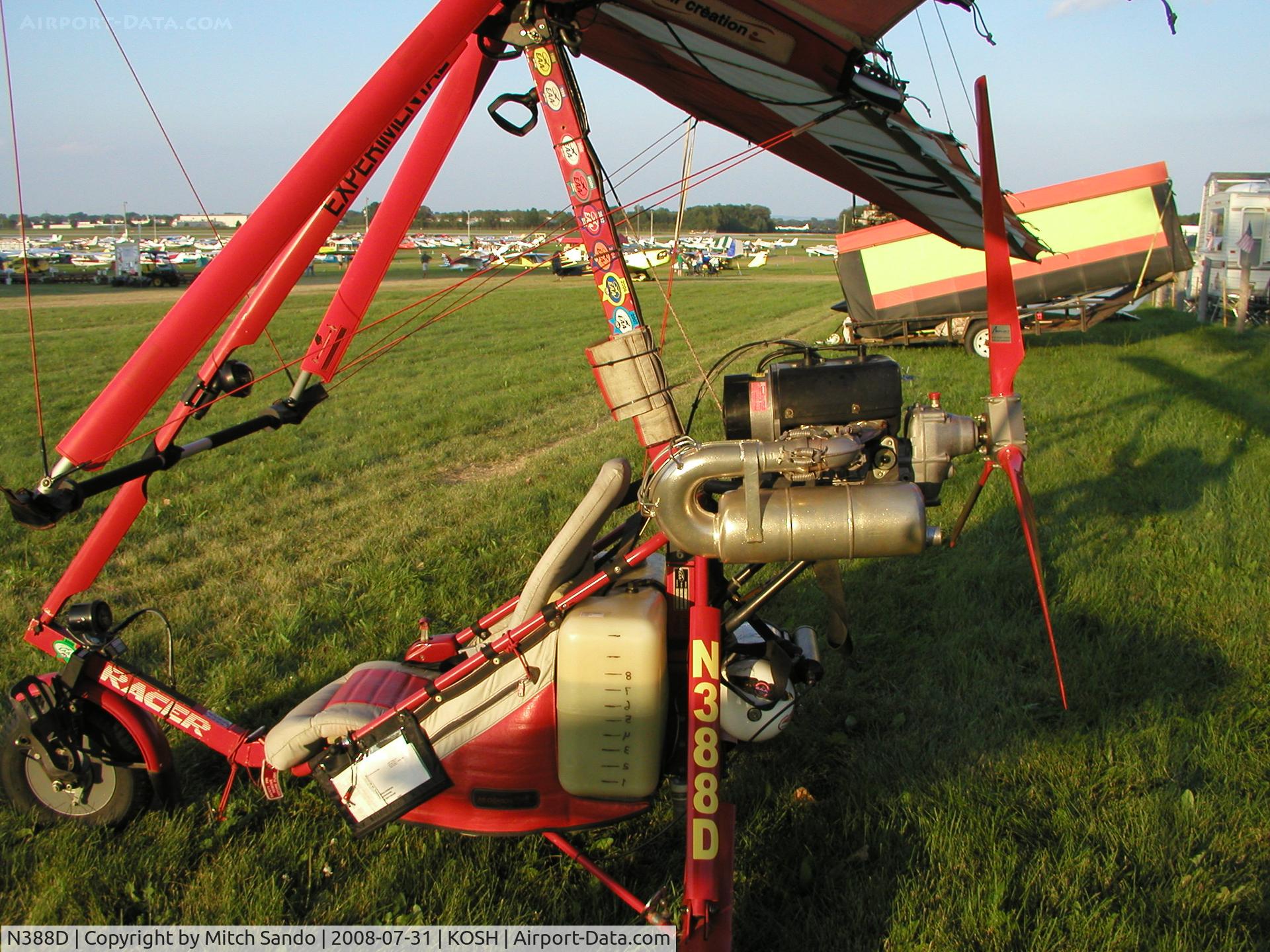 N388D, 1998 Air Creation Racer C/N A02180-2198, EAA AirVenture 2008.