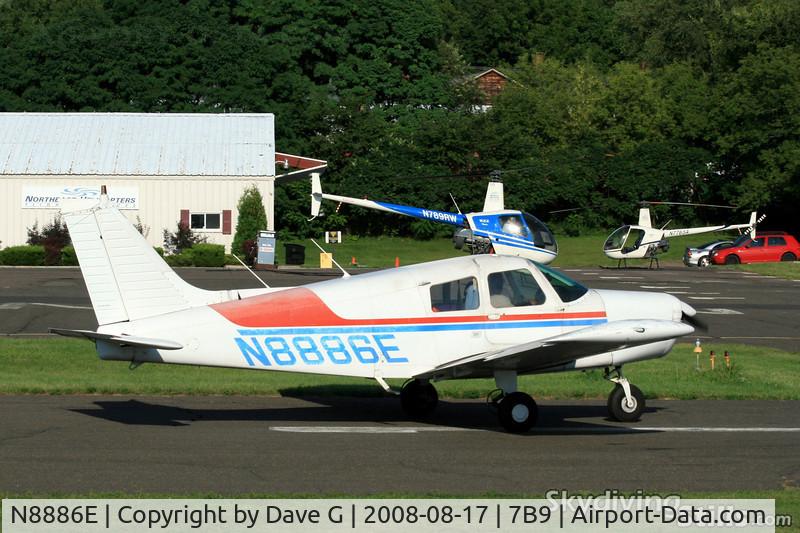 N8886E, 1976 Piper PA-28-140 C/N 28-7625164, 86E rolls out at Ellington, CT