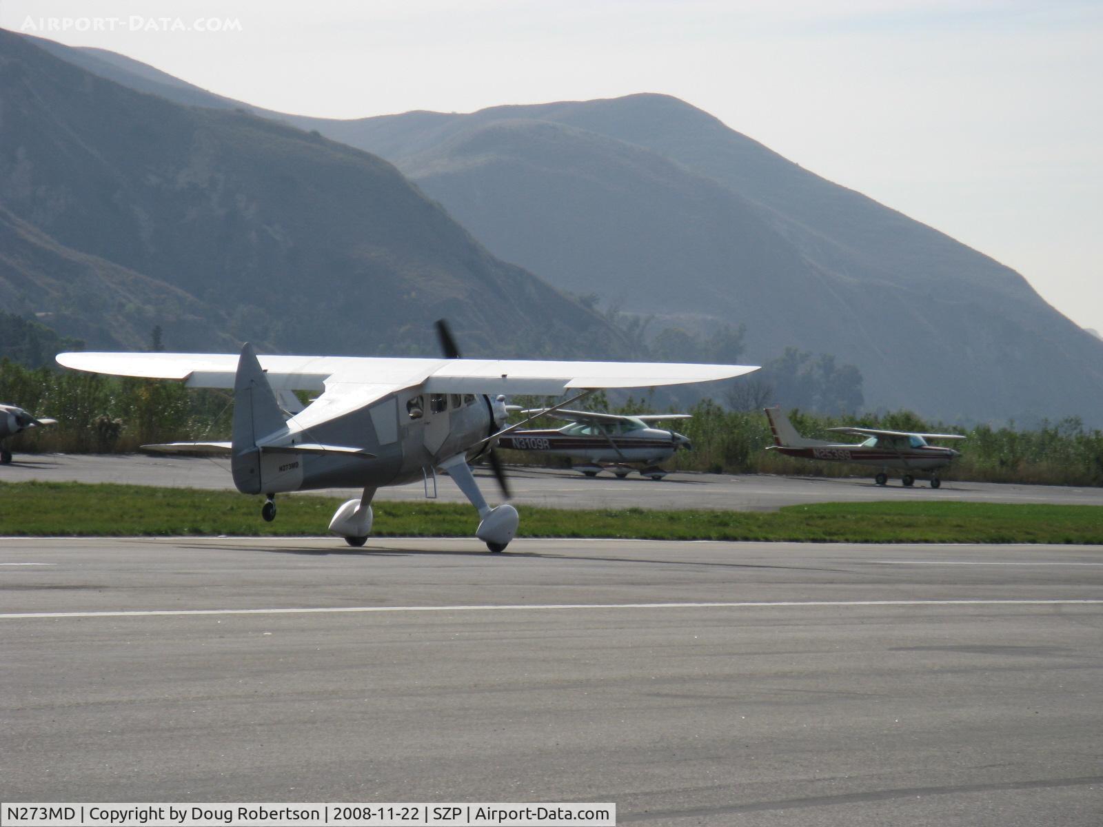 N273MD, 2008 Dickenson Howard DGA-21 (Replicate) C/N 001, Dickenson Howard DGA-21 'Mister Dickenson', P&W R-1340-57 Wasp 600 Hp, 9 & 1/2 years in build, post-First Flight 22 Nov. 2008, landing rollout Rwy 22