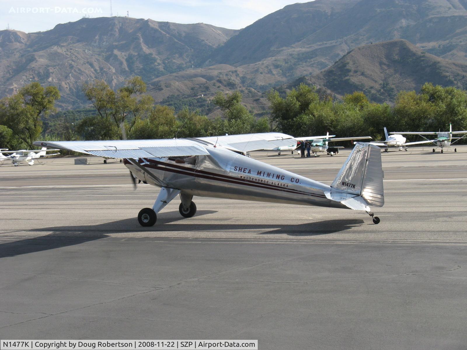 N1477K, 1946 Luscombe 8A C/N 4204, 1946 Luscombe 8A, Continental A&C65 65 Hp, taxi after landing Rwy 22