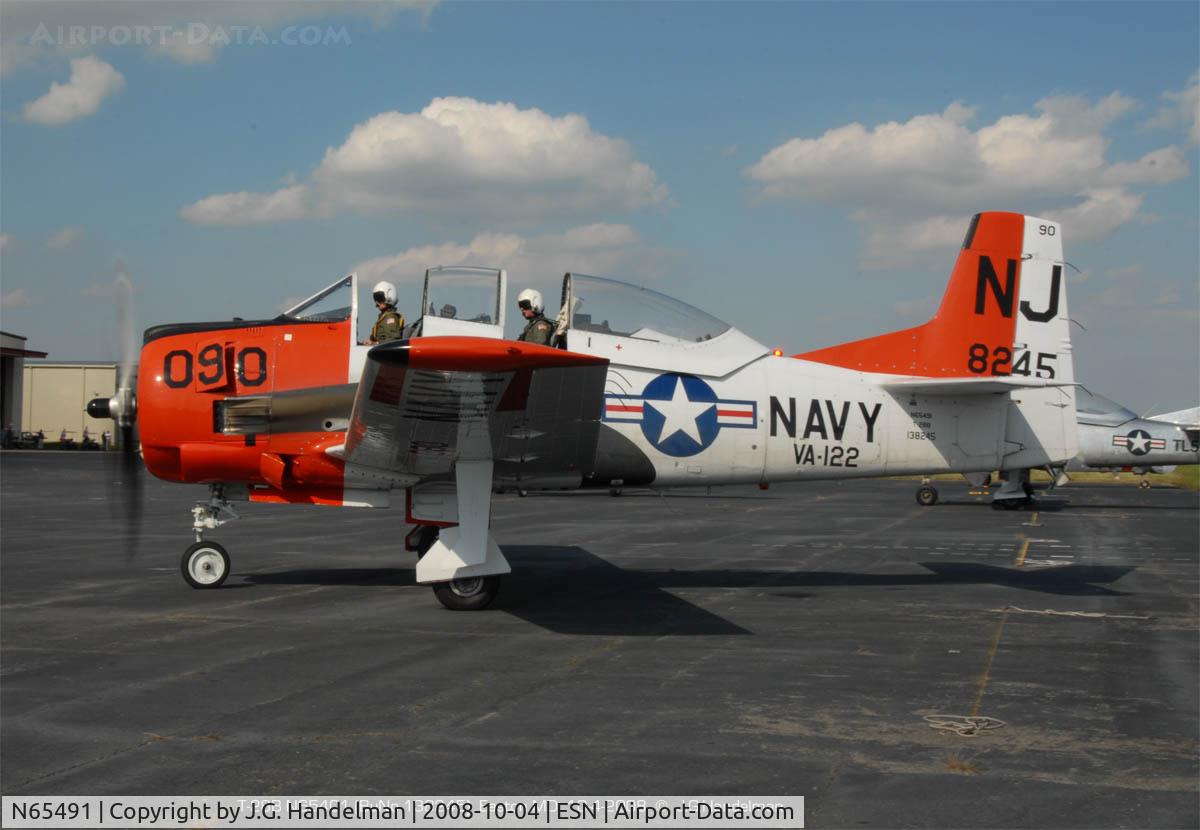 N65491, North American T-28B Trojan C/N 200-316 (138245), Ready for taxi