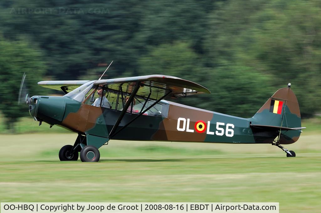 OO-HBQ, Piper L-18C Super Cub (PA-18-95) C/N 18-3130, another nice warbird at the old timer fly in 2008