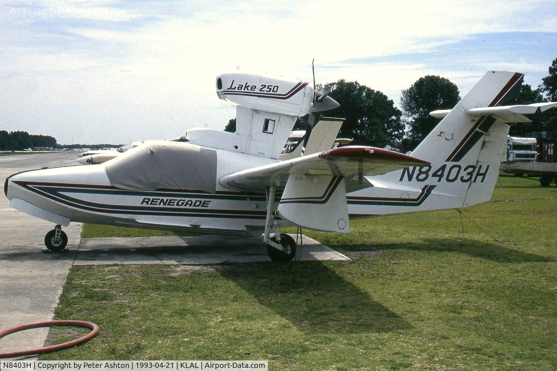 N8403H, Lake LA-250 Renegade C/N 55, Lake 250T Renegade C/N: 55 