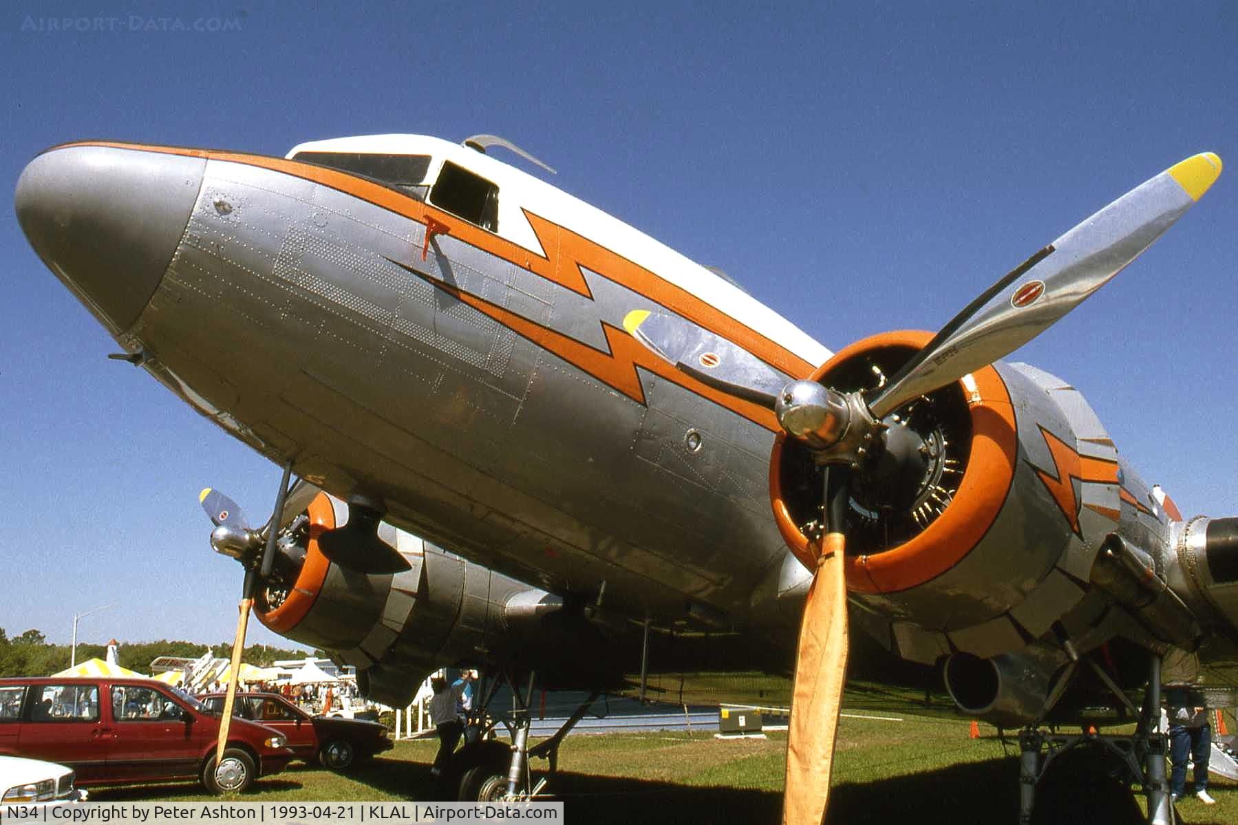 N34, 1945 Douglas R4D-7 C/N 33359, FAA Douglas DC-3 Sun 'n' Fun 1993