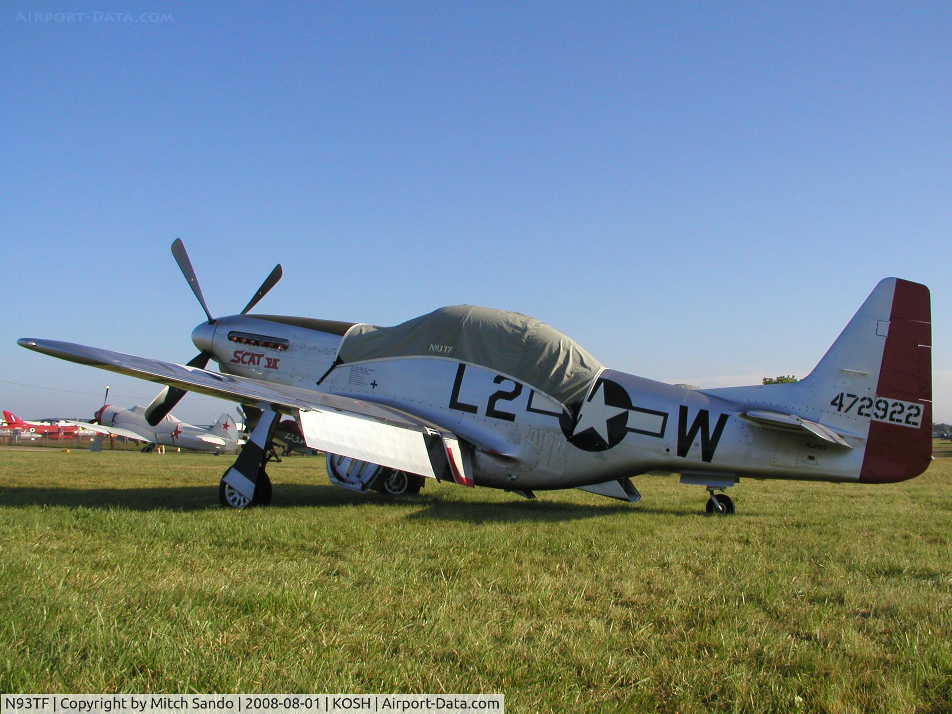 N93TF, 1944 North American TF-51D Mustang C/N 122-39381, EAA AirVenture 2008.