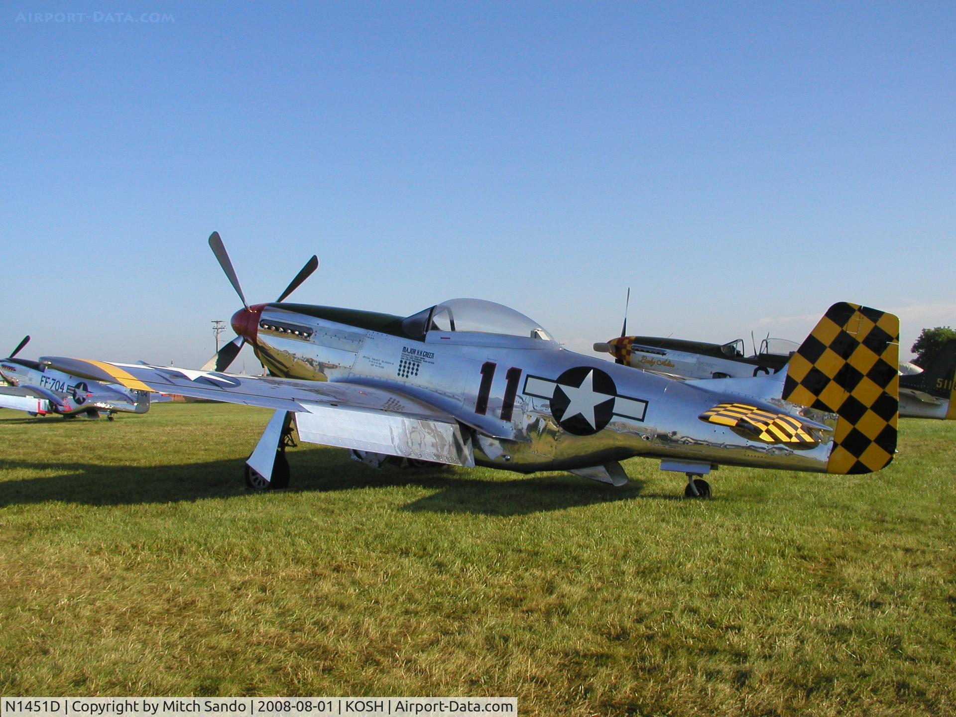 N1451D, 1944 North American P-51D Mustang C/N 44-74446A, EAA AirVenture 2008.