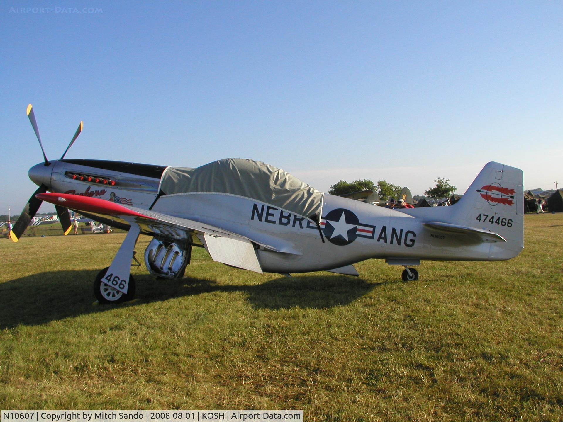 N10607, 1944 North American P-51D Mustang C/N 122-41006, EAA AirVenture 2008.