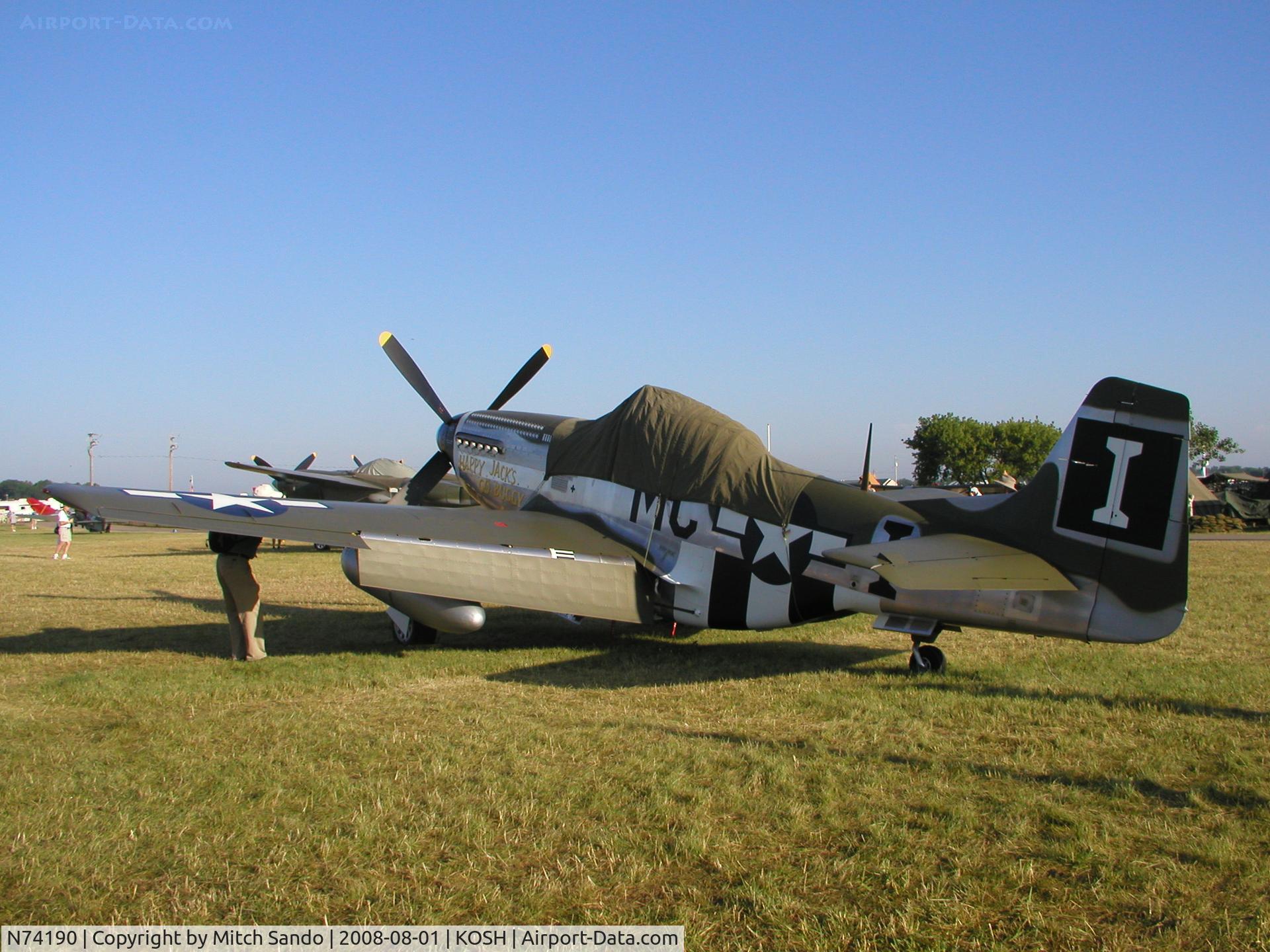 N74190, 1944 North American F-51D Mustang C/N 44-75452, EAA AirVenture 2008.
