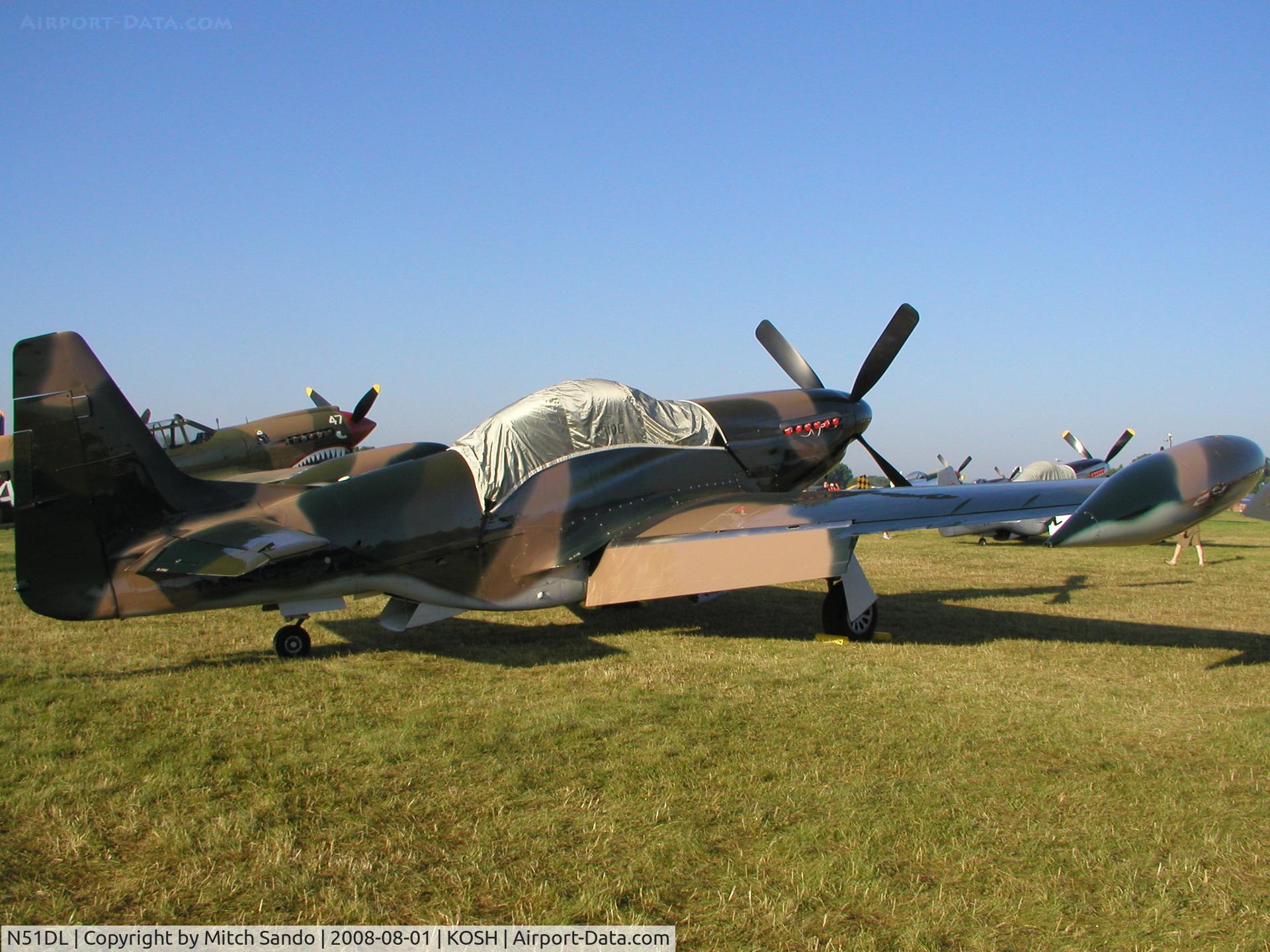 N51DL, 1944 North American P-51D Mustang C/N 26890, EAA AirVenture 2008.