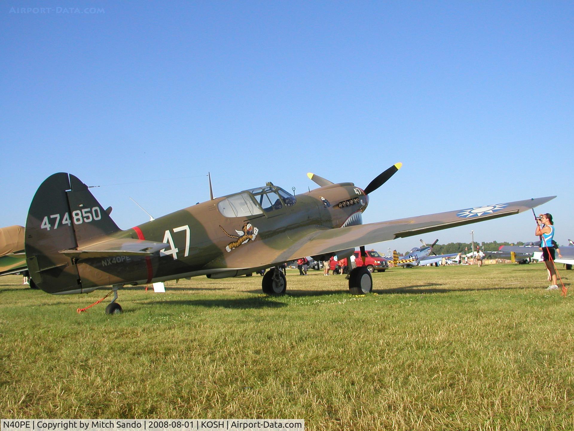 N40PE, 1942 Curtiss P-40E C/N AK905, EAA AirVenture 2008.