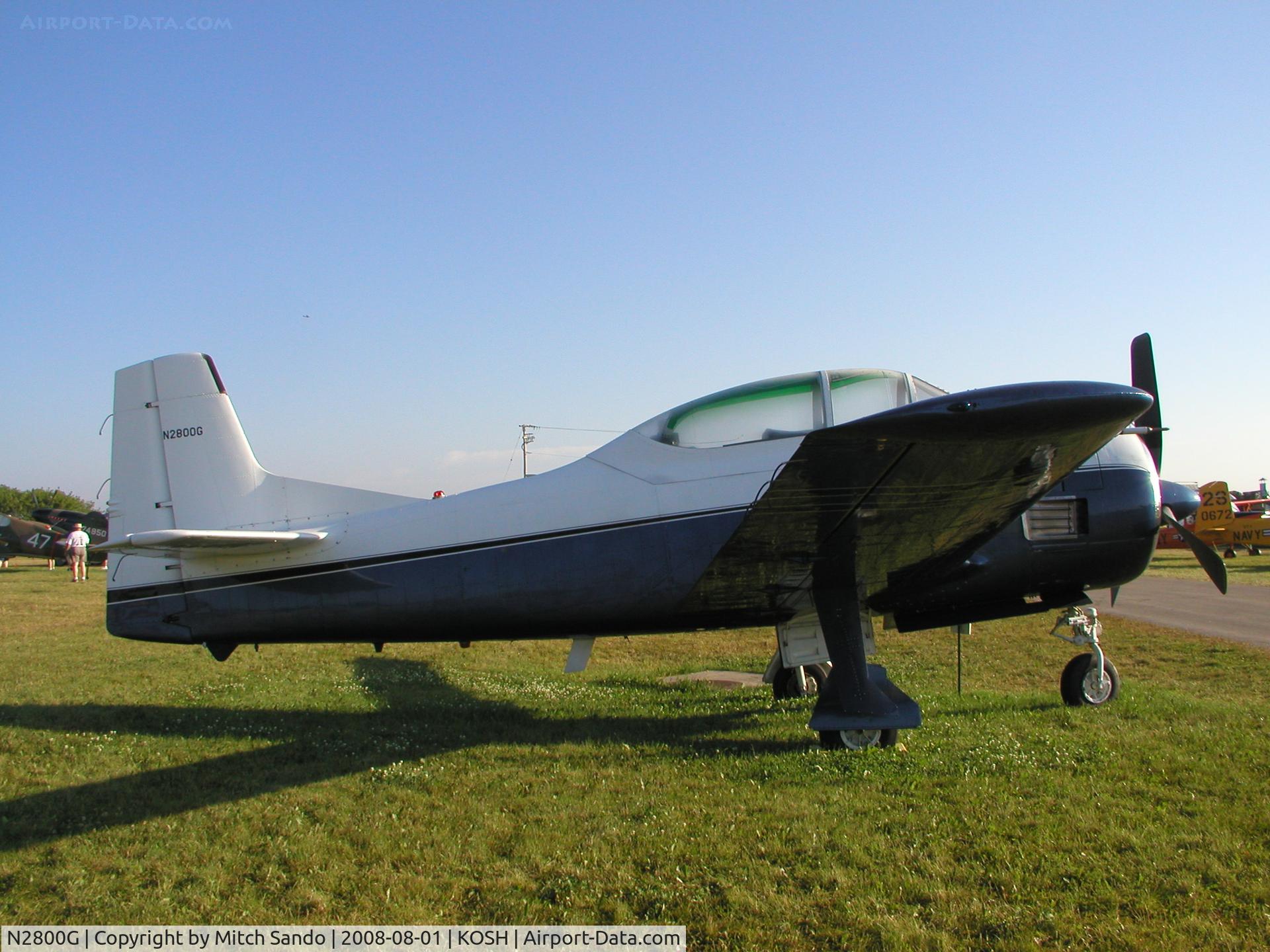 N2800G, 1951 North American T-28A Trojan C/N 174-222, EAA AirVenture 2008.