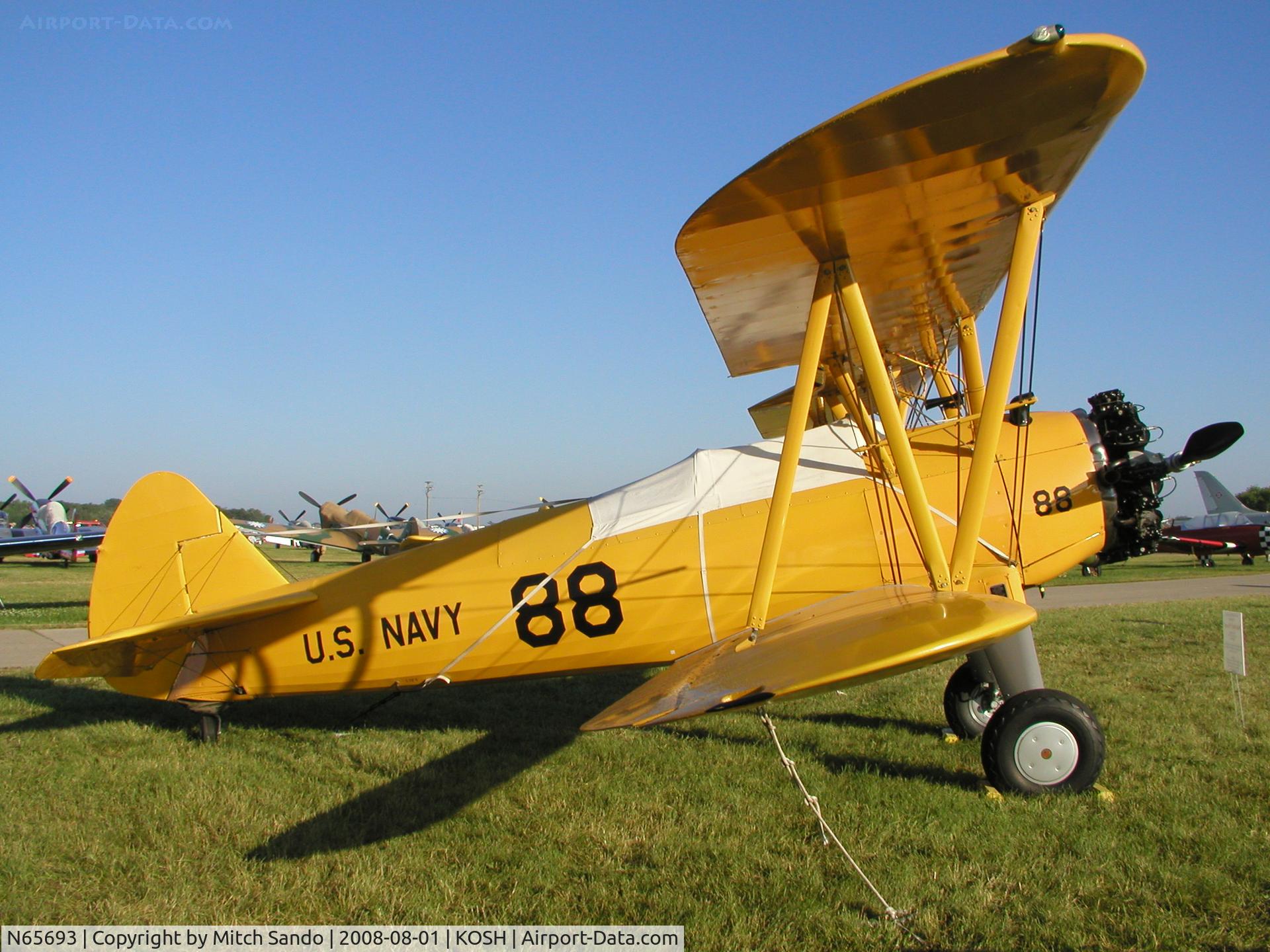N65693, 1942 Boeing B75N1 C/N 75-6966, EAA AirVenture 2008.