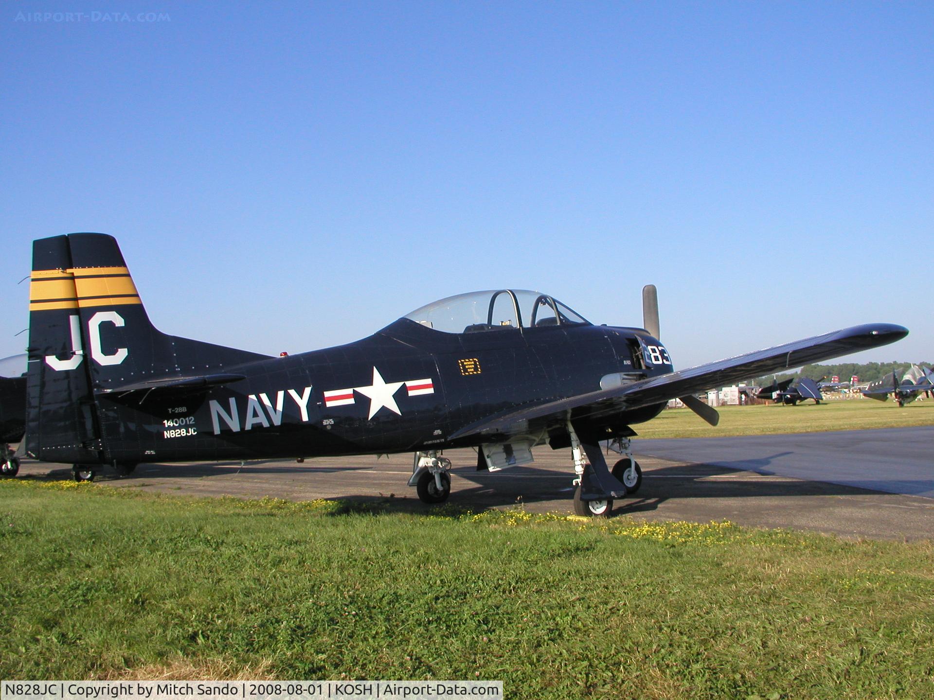 N828JC, 1955 North American T-28B Trojan C/N 219-11, EAA AirVenture 2008.