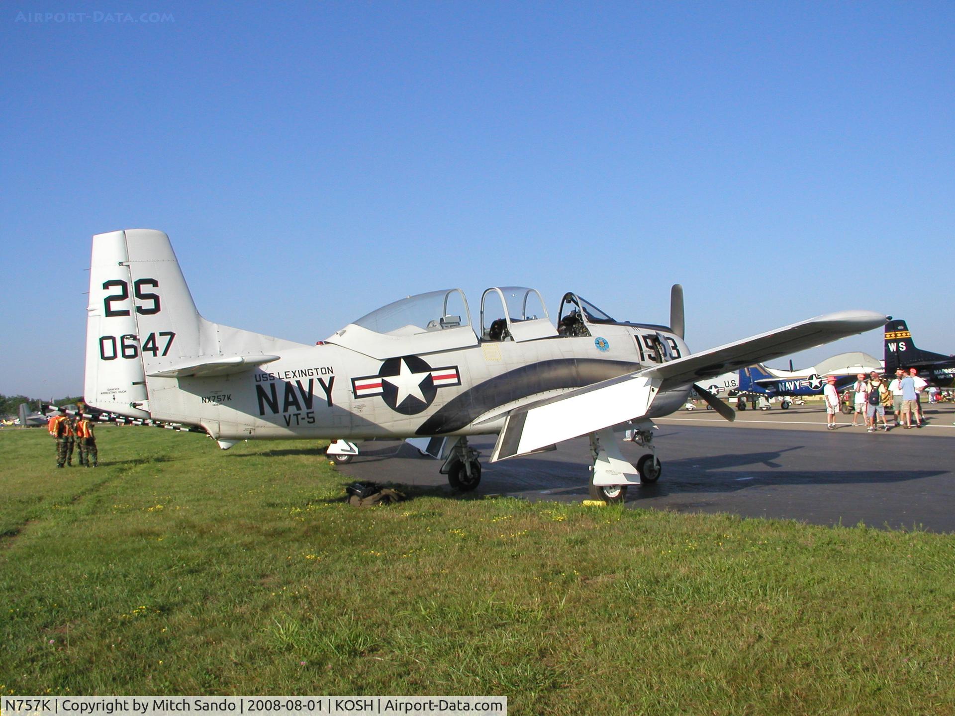 N757K, 1954 North American T-28C Trojan C/N 226-224 (140647), EAA AirVenture 2008.