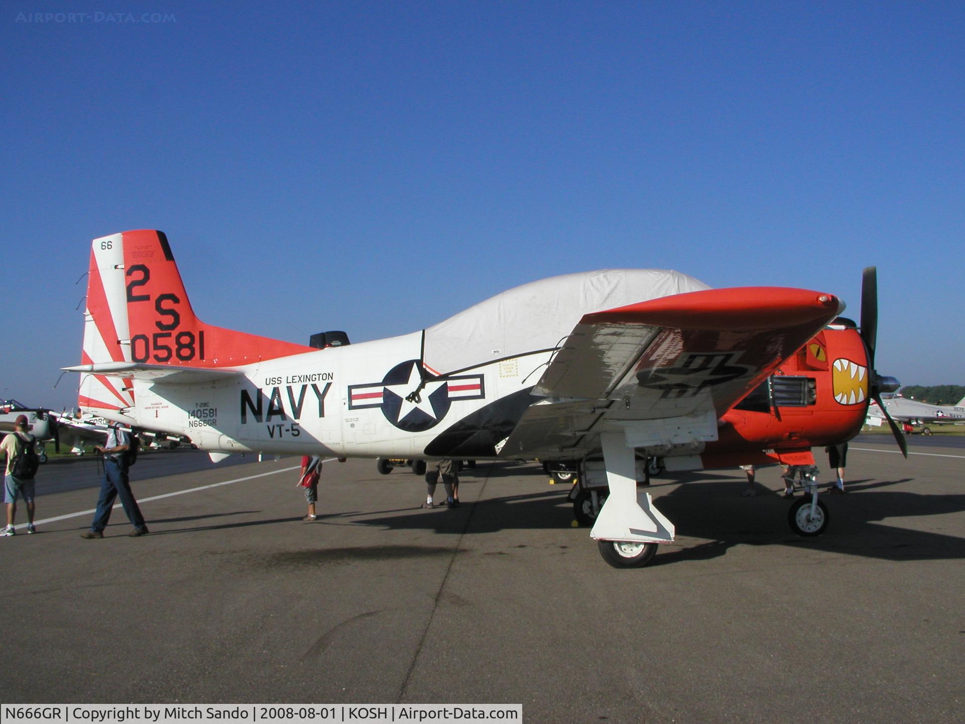N666GR, 1958 North American T-28C Trojan Trojan C/N 226-158 (140581), EAA AirVenture 2008.