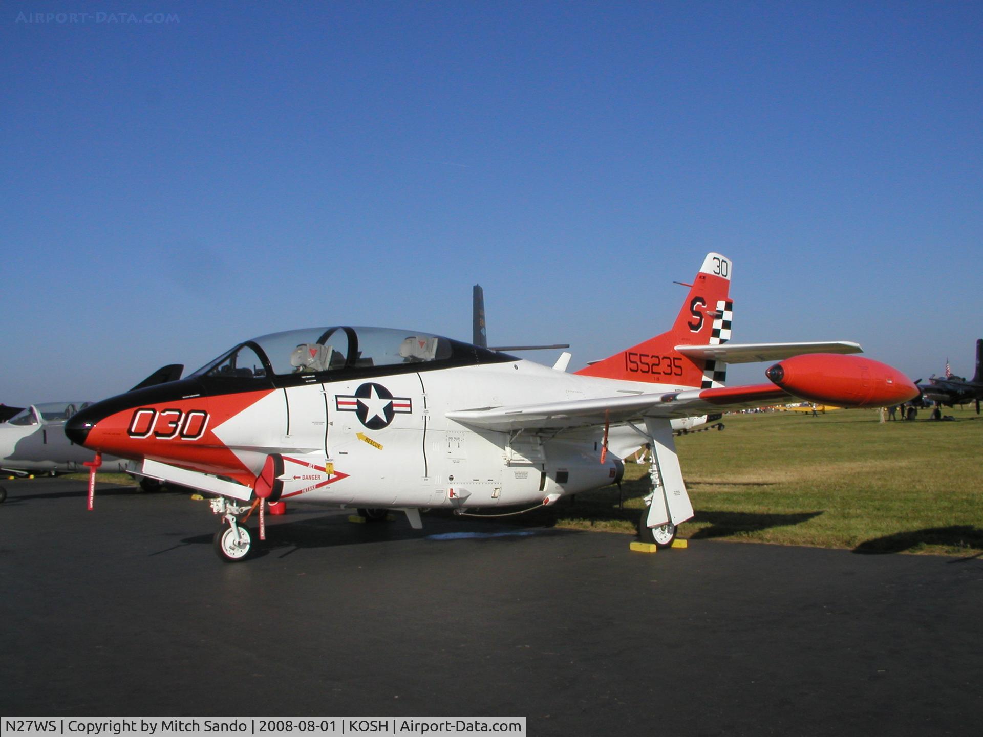 N27WS, North American T-2B Buckeye C/N 310-30, EAA AirVenture 2008.